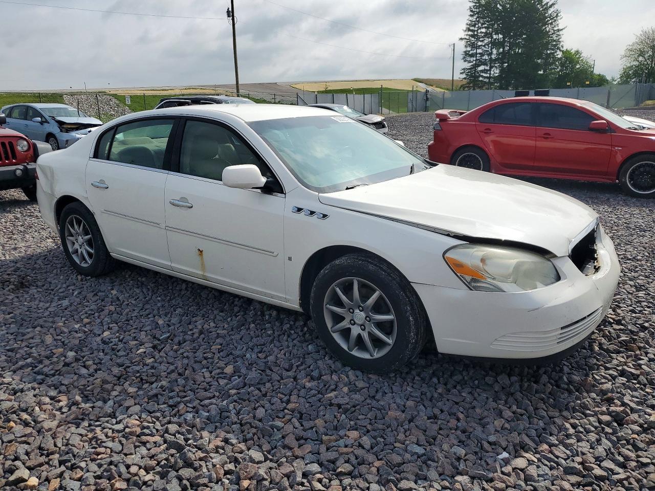 2007 Buick Lucerne Cxl White vin: 1G4HD57247U203886
