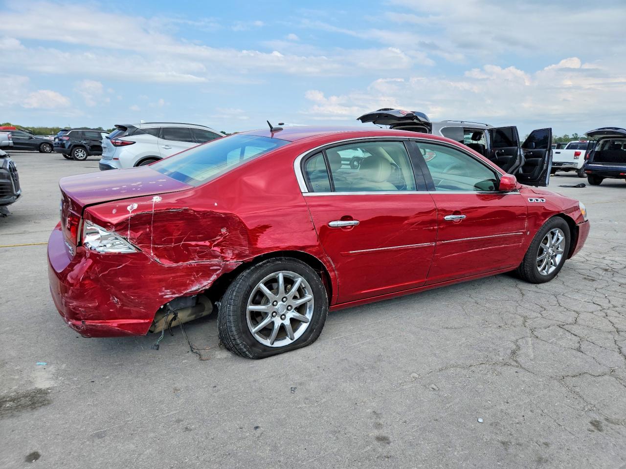 2007 Buick Lucerne Cxl Red vin: 1G4HD57247U230487