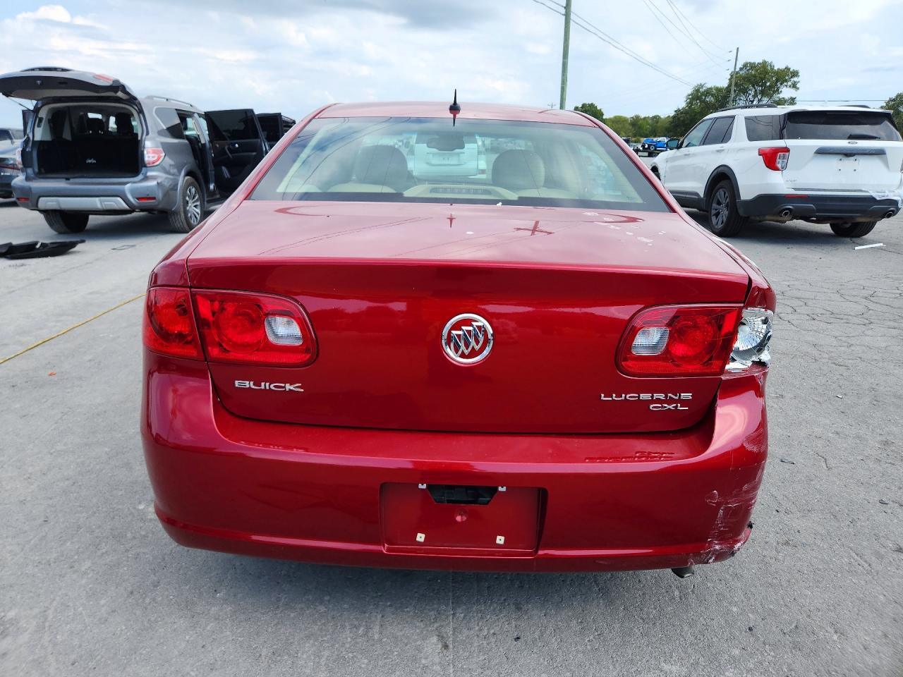 2007 Buick Lucerne Cxl Red vin: 1G4HD57247U230487