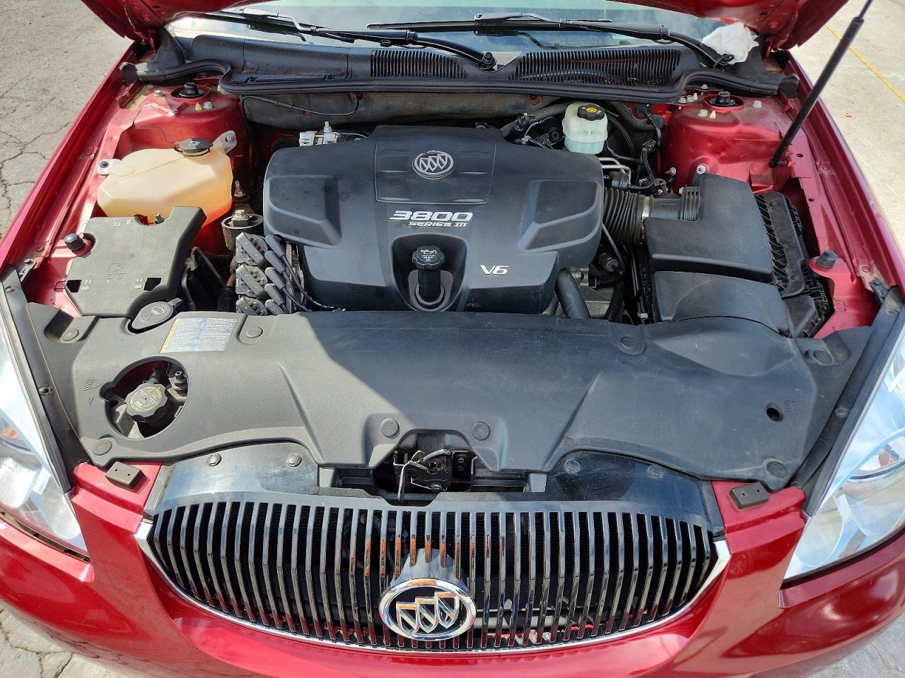 2007 Buick Lucerne Cxl Red vin: 1G4HD57247U230487