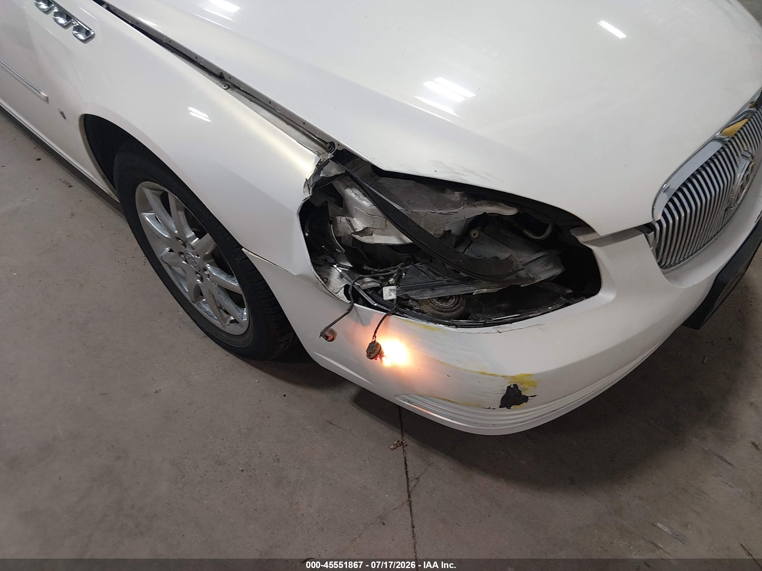 2007 Buick Lucerne Cxl White vin: 1G4HD57257U174043