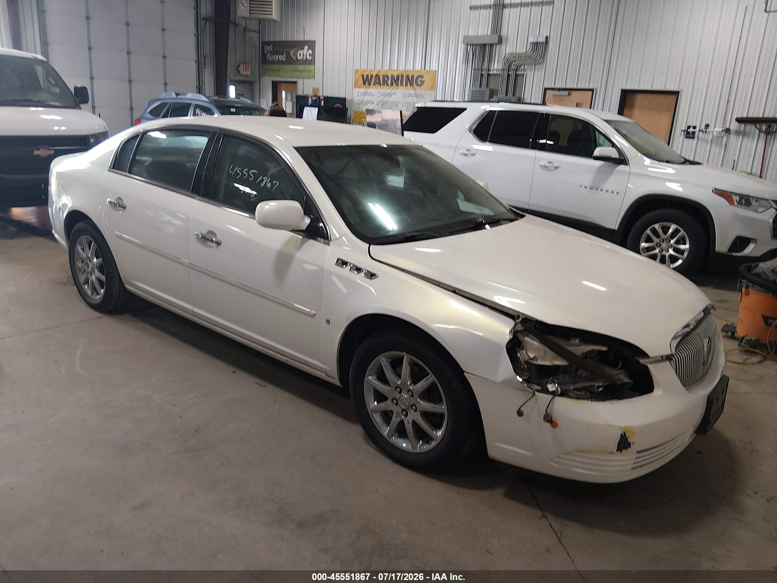 2007 Buick Lucerne Cxl White vin: 1G4HD57257U174043