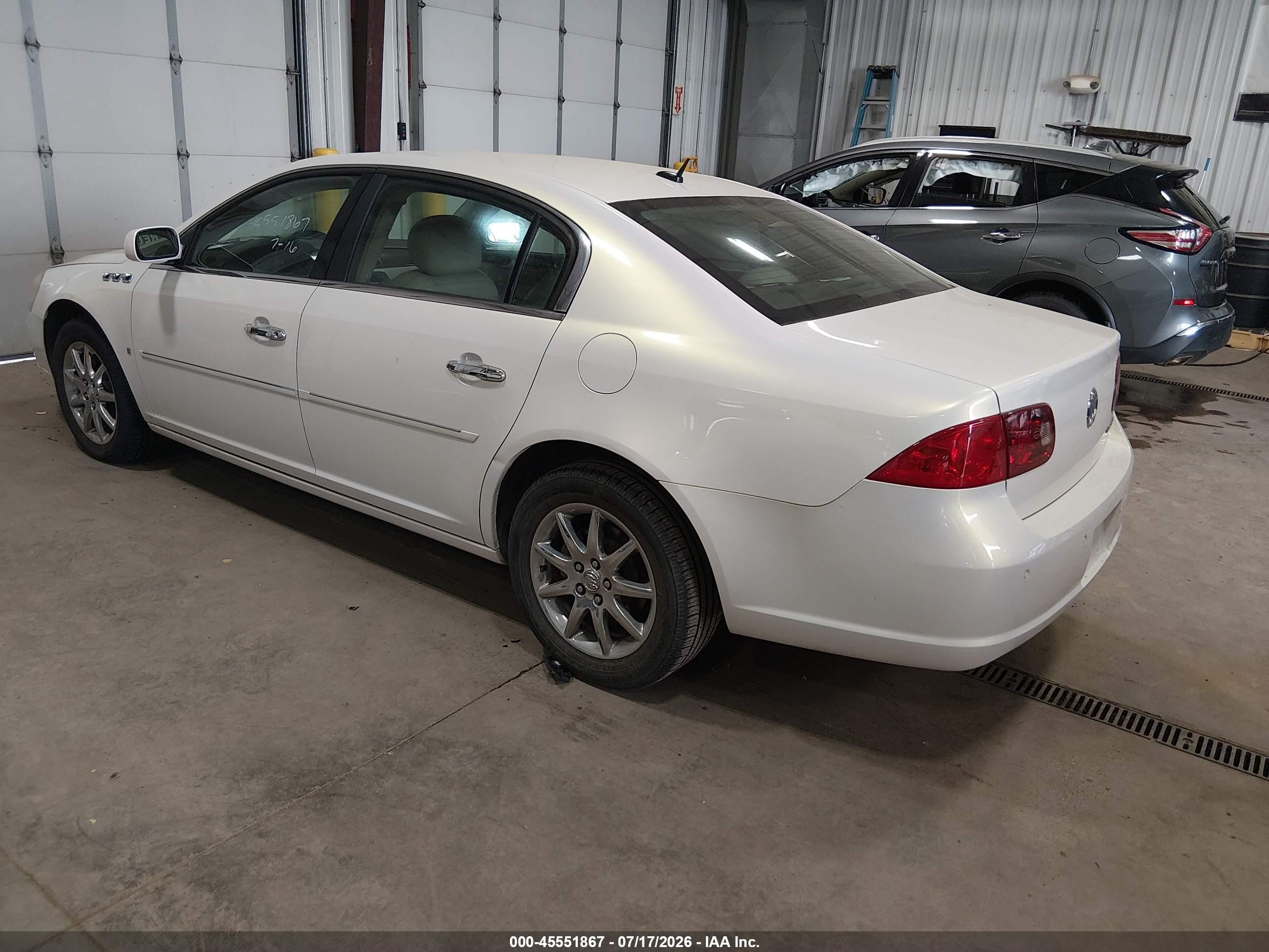 2007 Buick Lucerne Cxl White vin: 1G4HD57257U174043