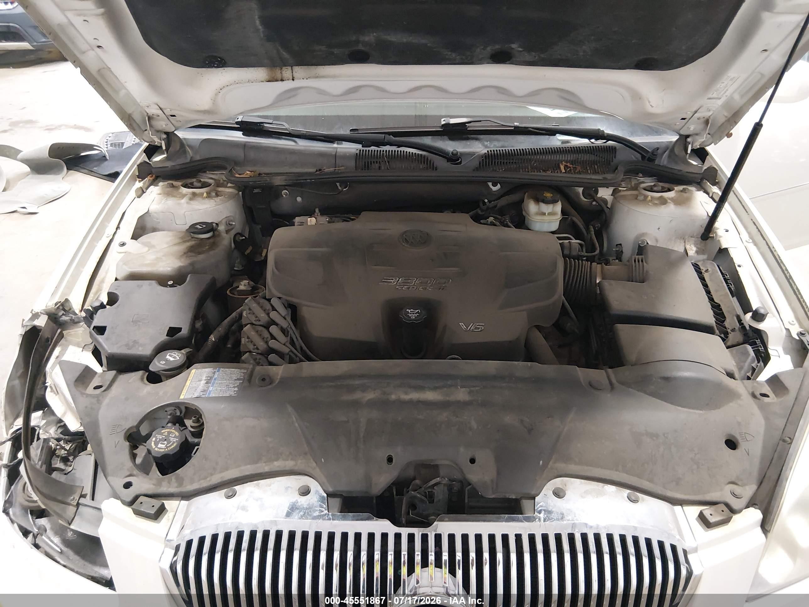 2007 Buick Lucerne Cxl White vin: 1G4HD57257U174043