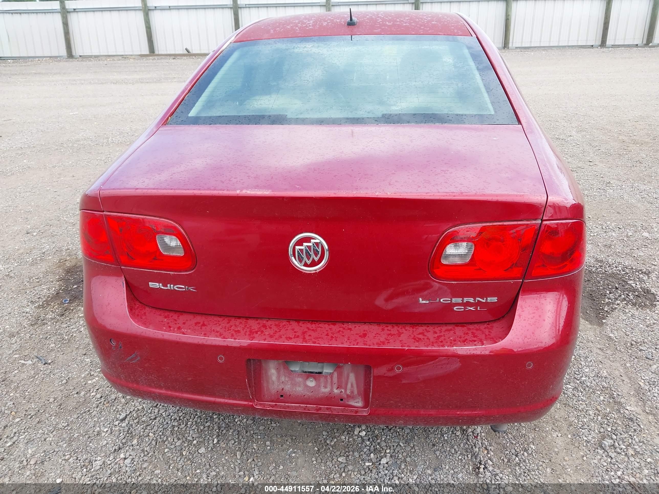 2008 Buick Lucerne Cxl Red vin: 1G4HD57258U142789