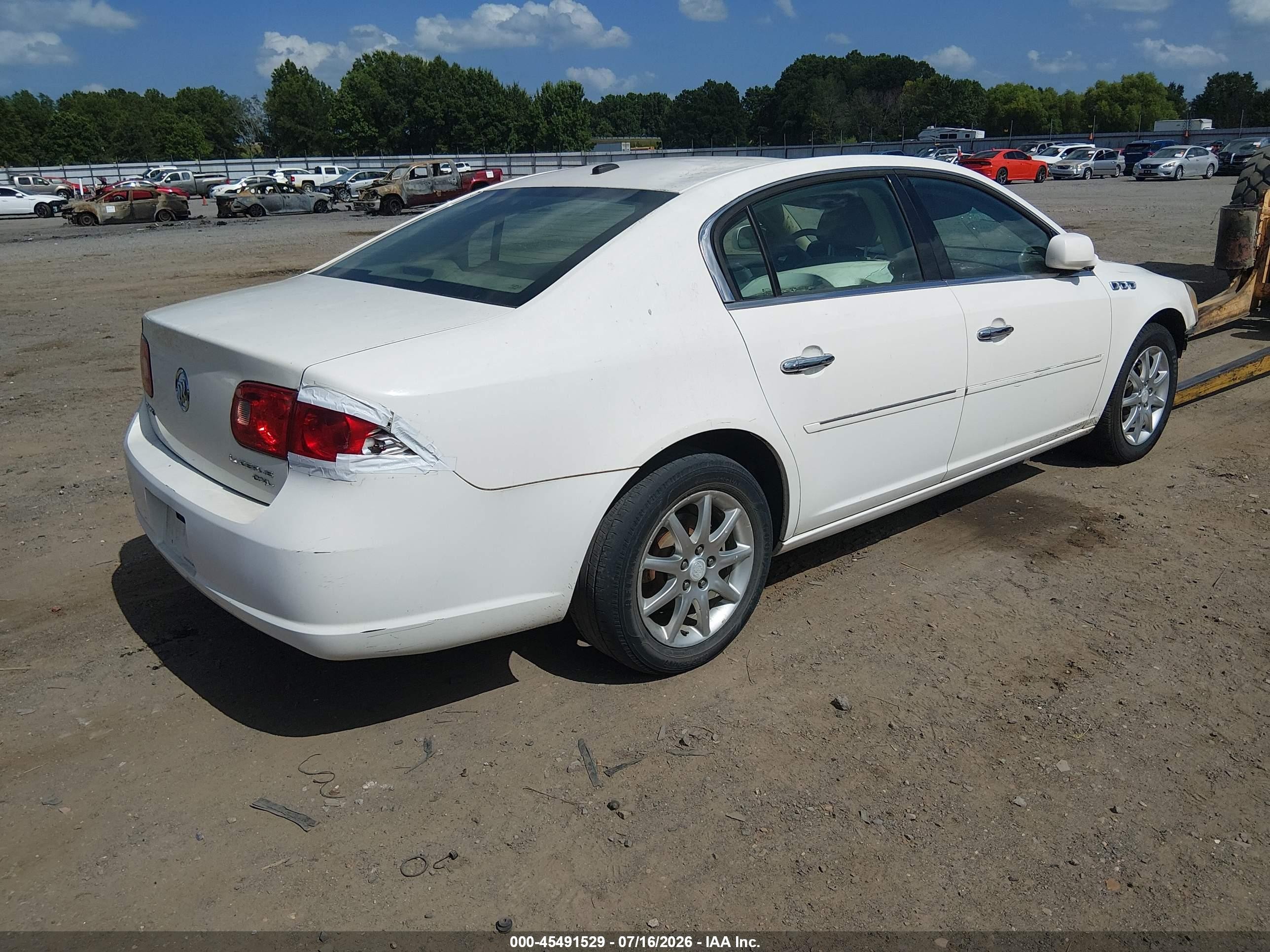 2008 Buick Lucerne Cxl White vin: 1G4HD57258U159513