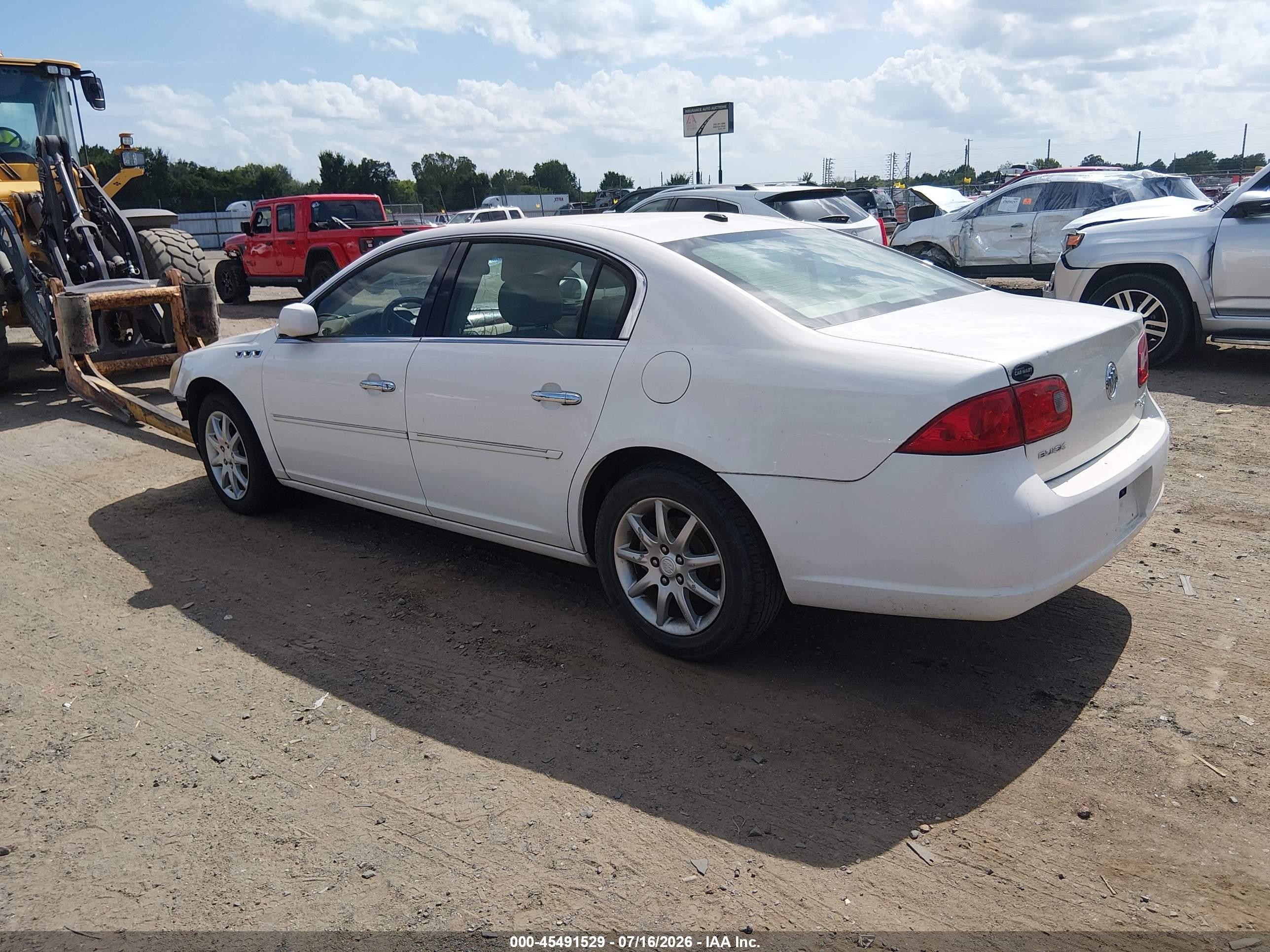 2008 Buick Lucerne Cxl White vin: 1G4HD57258U159513
