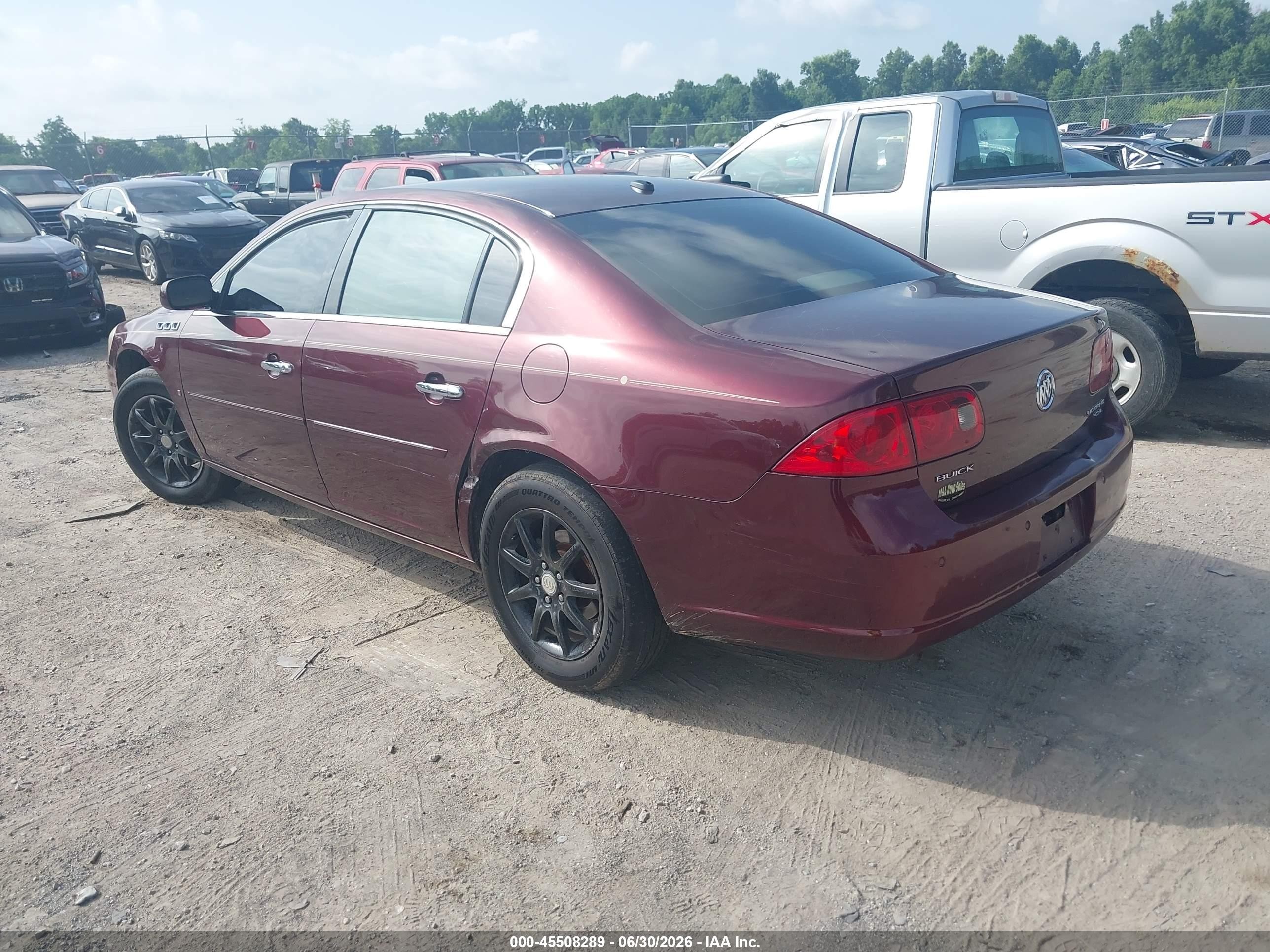 2007 Buick Lucerne Cxl Burgundy vin: 1G4HD57267U102719