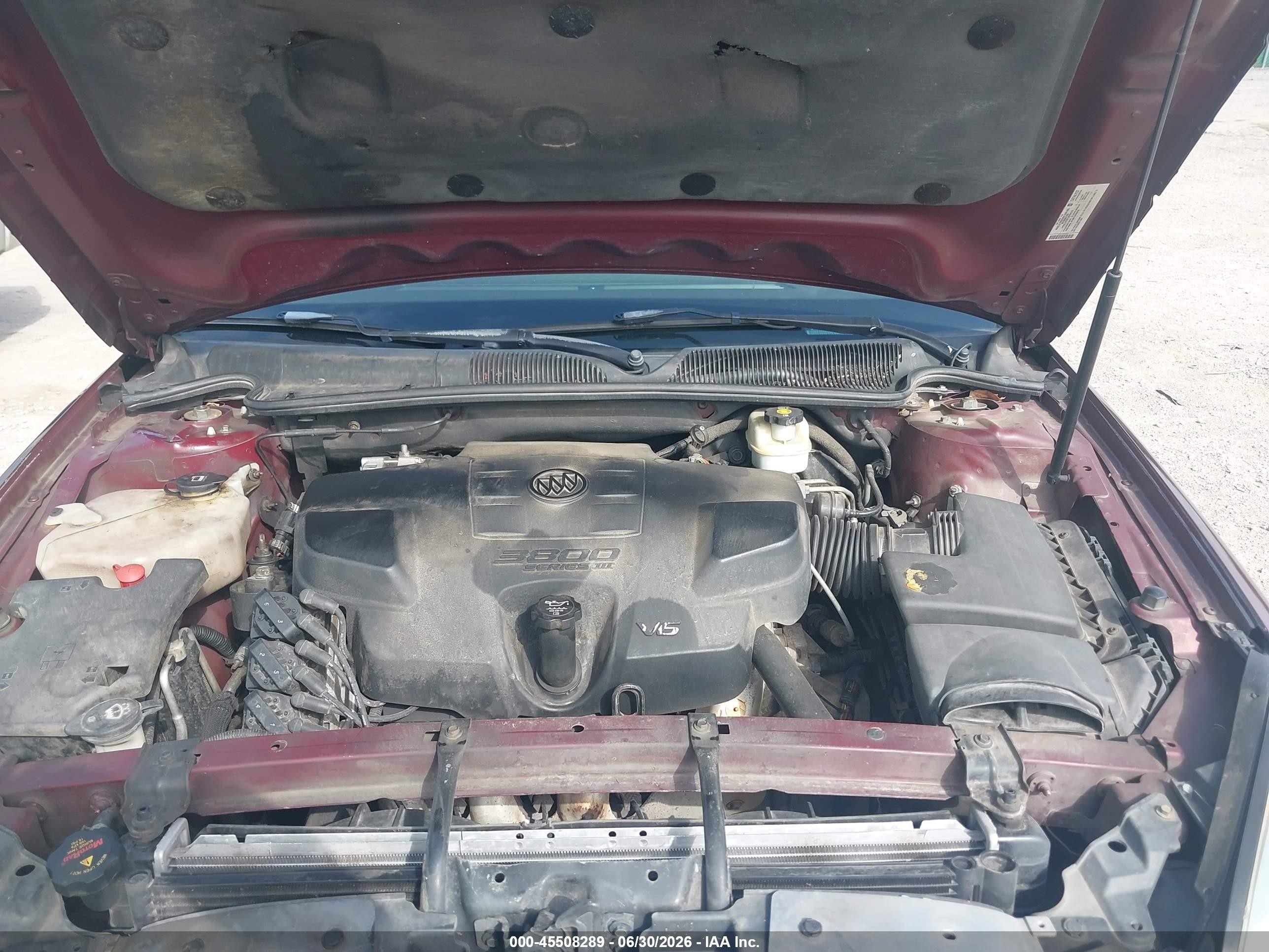 2007 Buick Lucerne Cxl Burgundy vin: 1G4HD57267U102719
