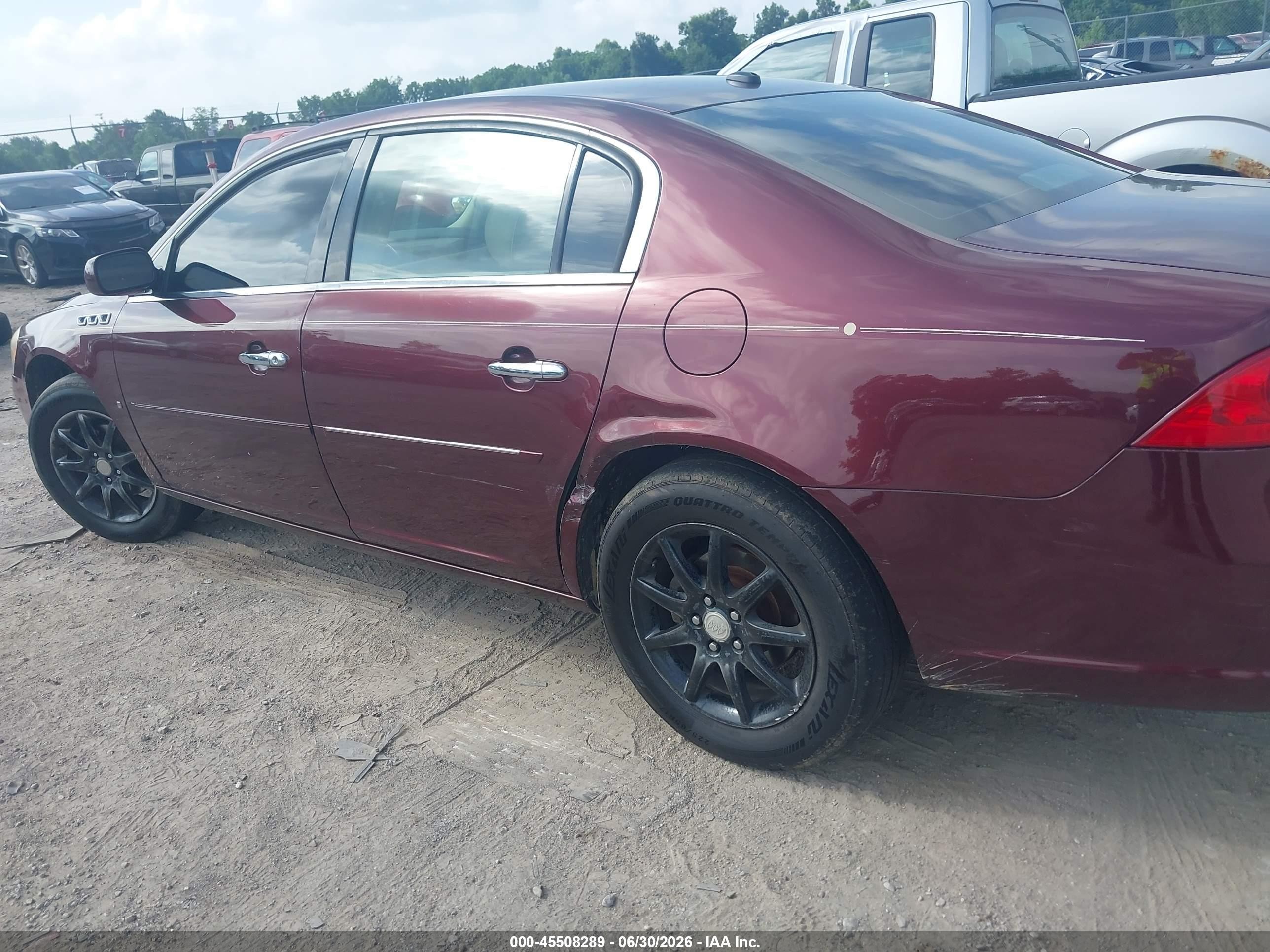 2007 Buick Lucerne Cxl Burgundy vin: 1G4HD57267U102719