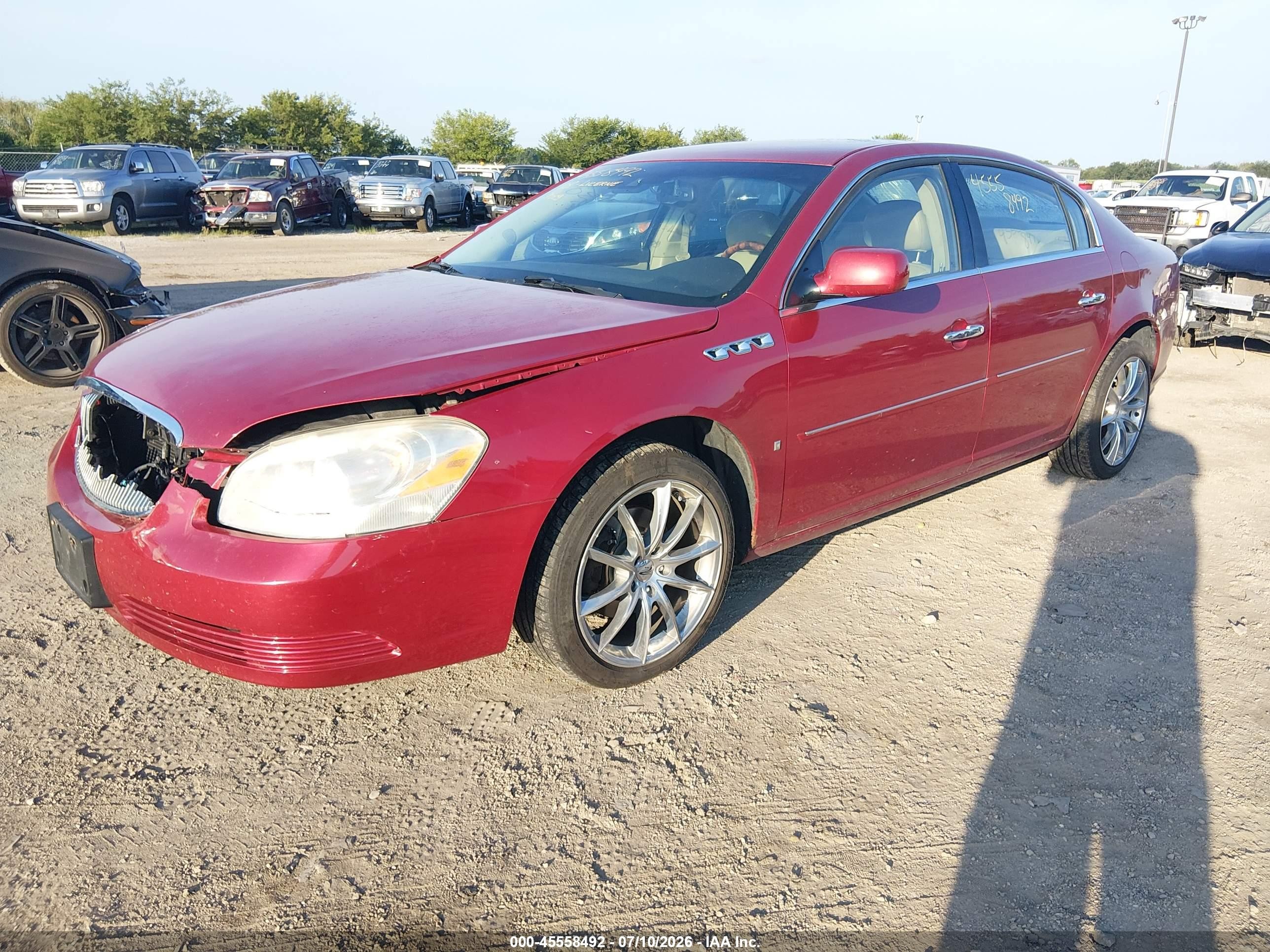 2008 Buick Lucerne Cxl Red vin: 1G4HD57268U177079