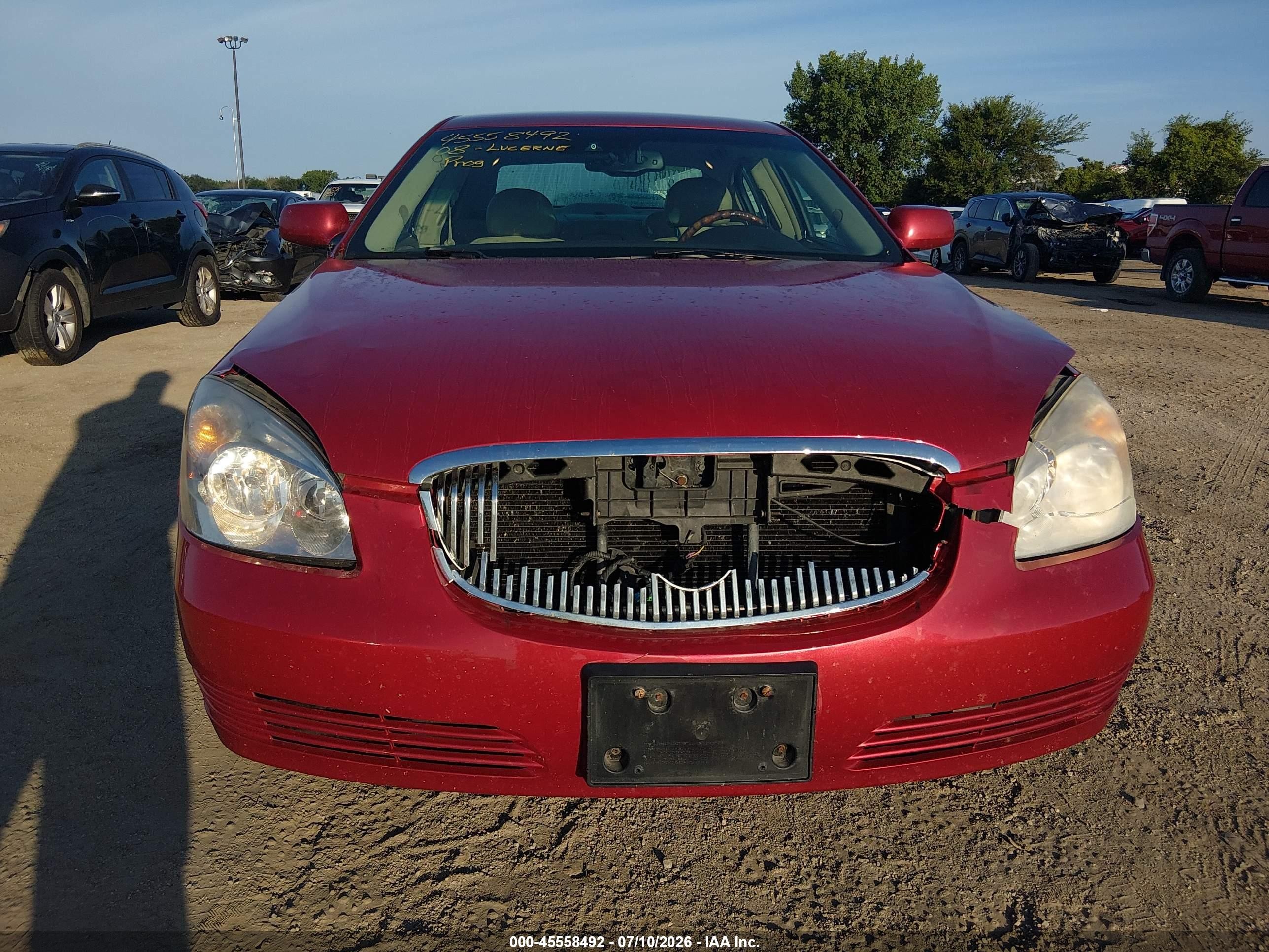 2008 Buick Lucerne Cxl Red vin: 1G4HD57268U177079
