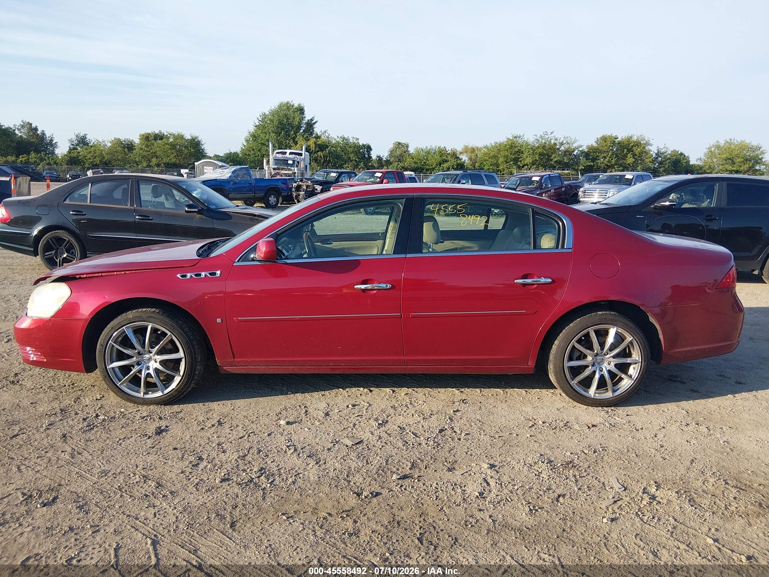 2008 Buick Lucerne Cxl Red vin: 1G4HD57268U177079