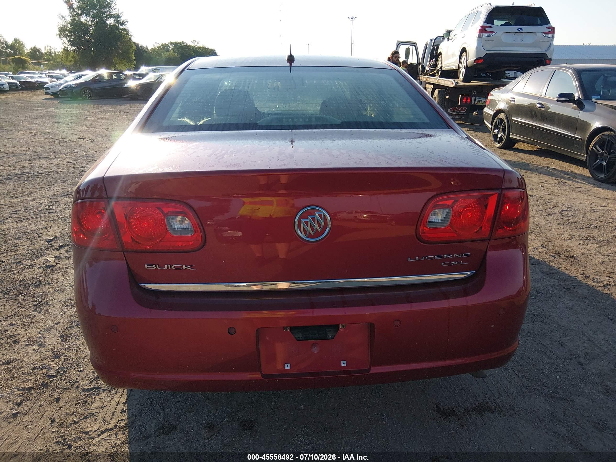 2008 Buick Lucerne Cxl Red vin: 1G4HD57268U177079