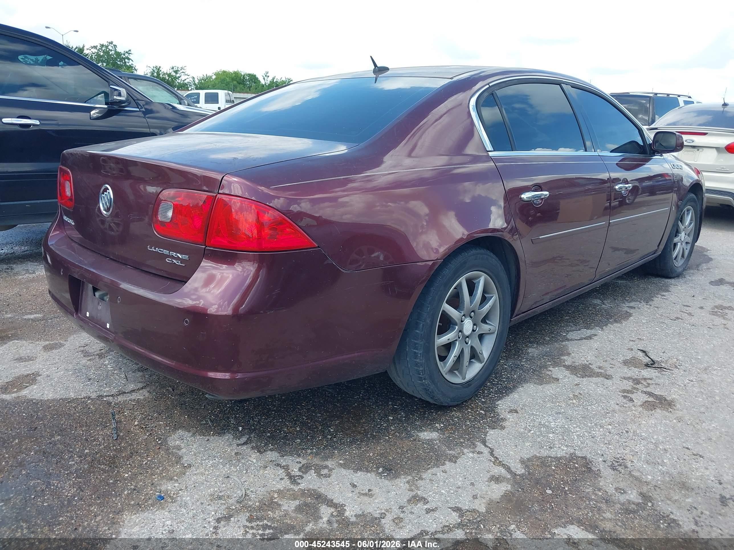 2007 Buick Lucerne Cxl Maroon vin: 1G4HD57277U103281