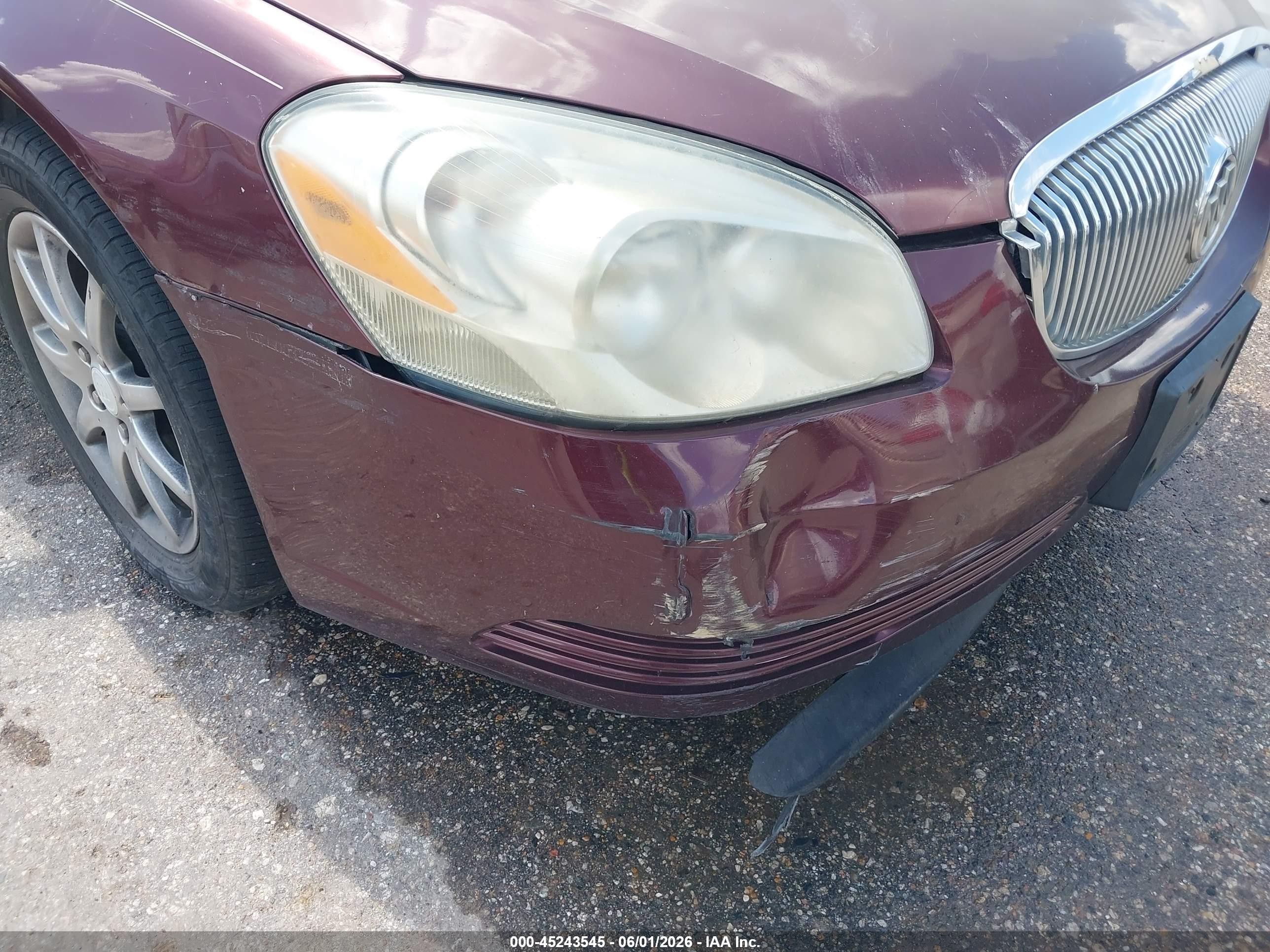 2007 Buick Lucerne Cxl Maroon vin: 1G4HD57277U103281
