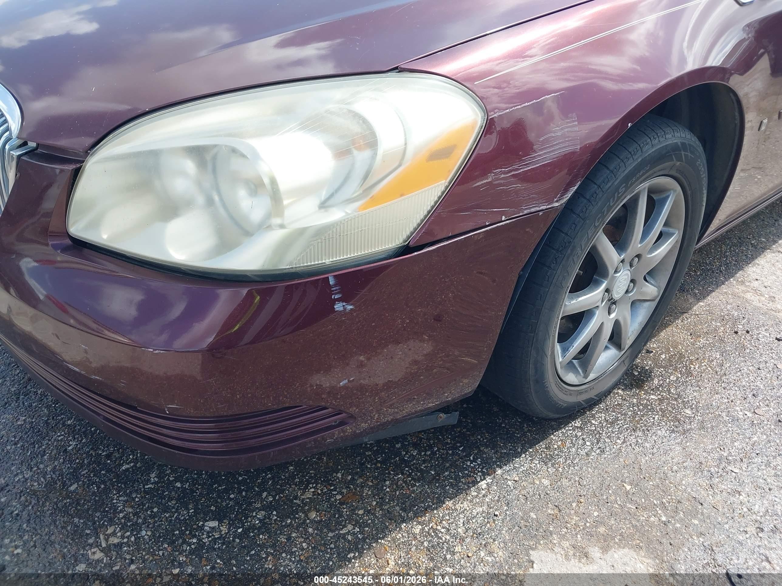 2007 Buick Lucerne Cxl Maroon vin: 1G4HD57277U103281
