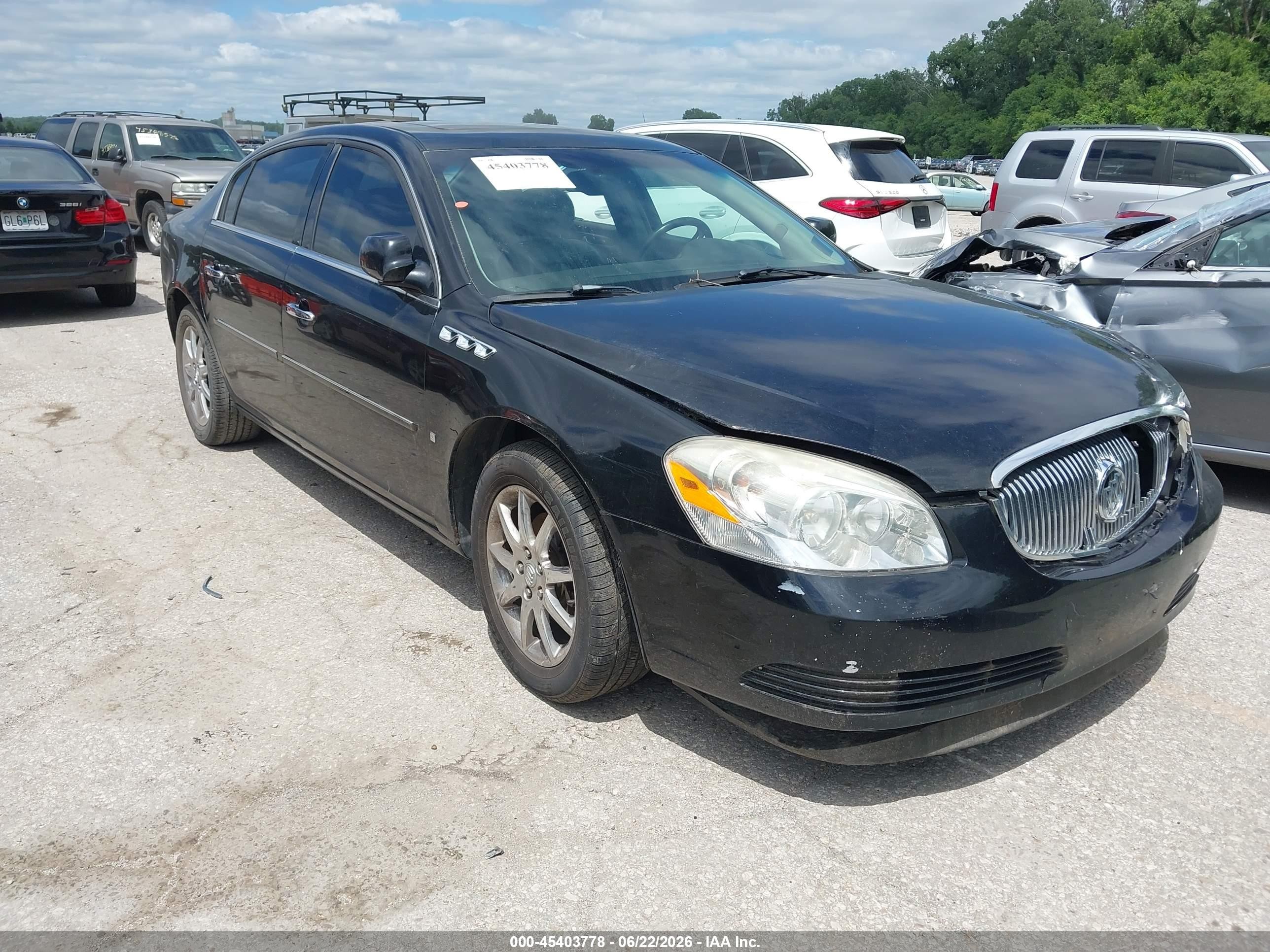 2007 Buick Lucerne Cxl Black vin: 1G4HD57277U203994