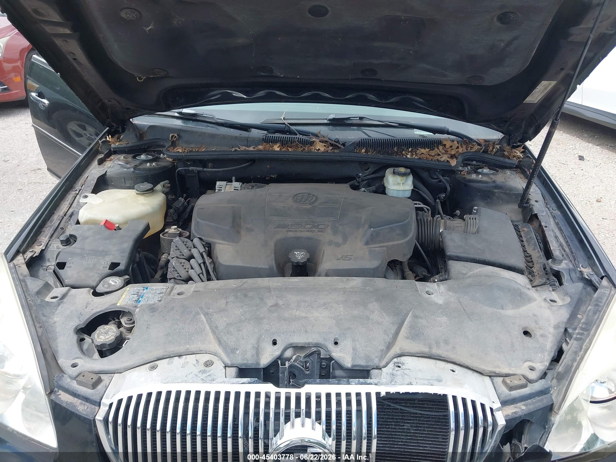 2007 Buick Lucerne Cxl Black vin: 1G4HD57277U203994