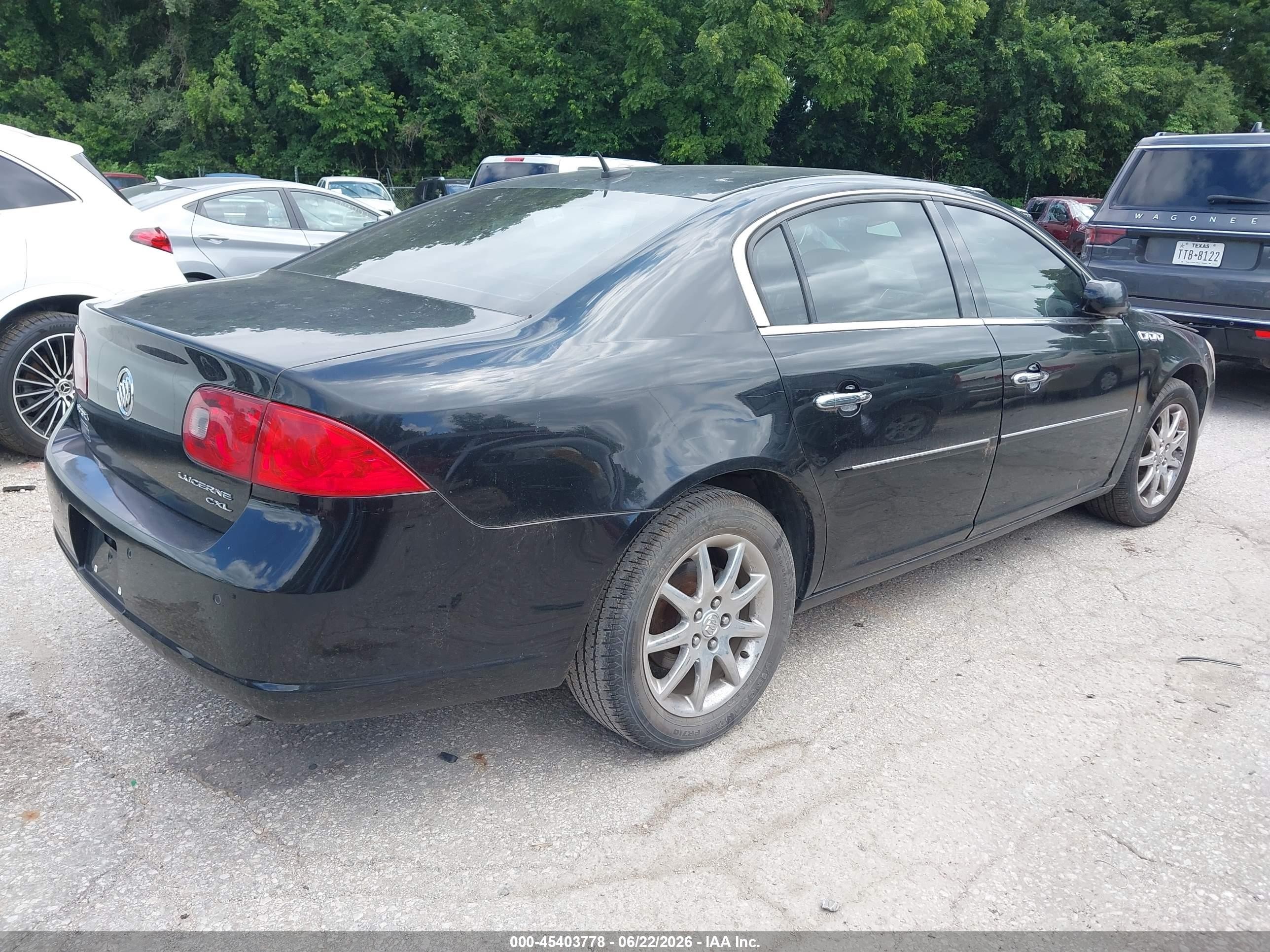 2007 Buick Lucerne Cxl Black vin: 1G4HD57277U203994
