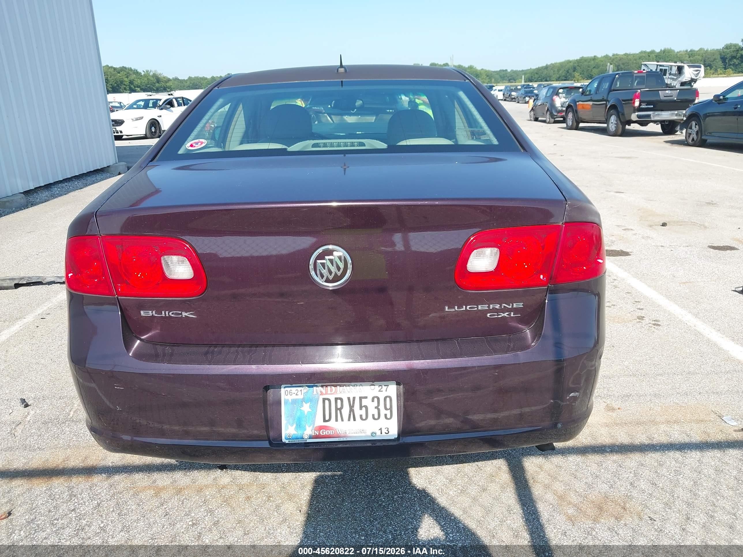 2008 Buick Lucerne Cxl Maroon vin: 1G4HD57278U154250