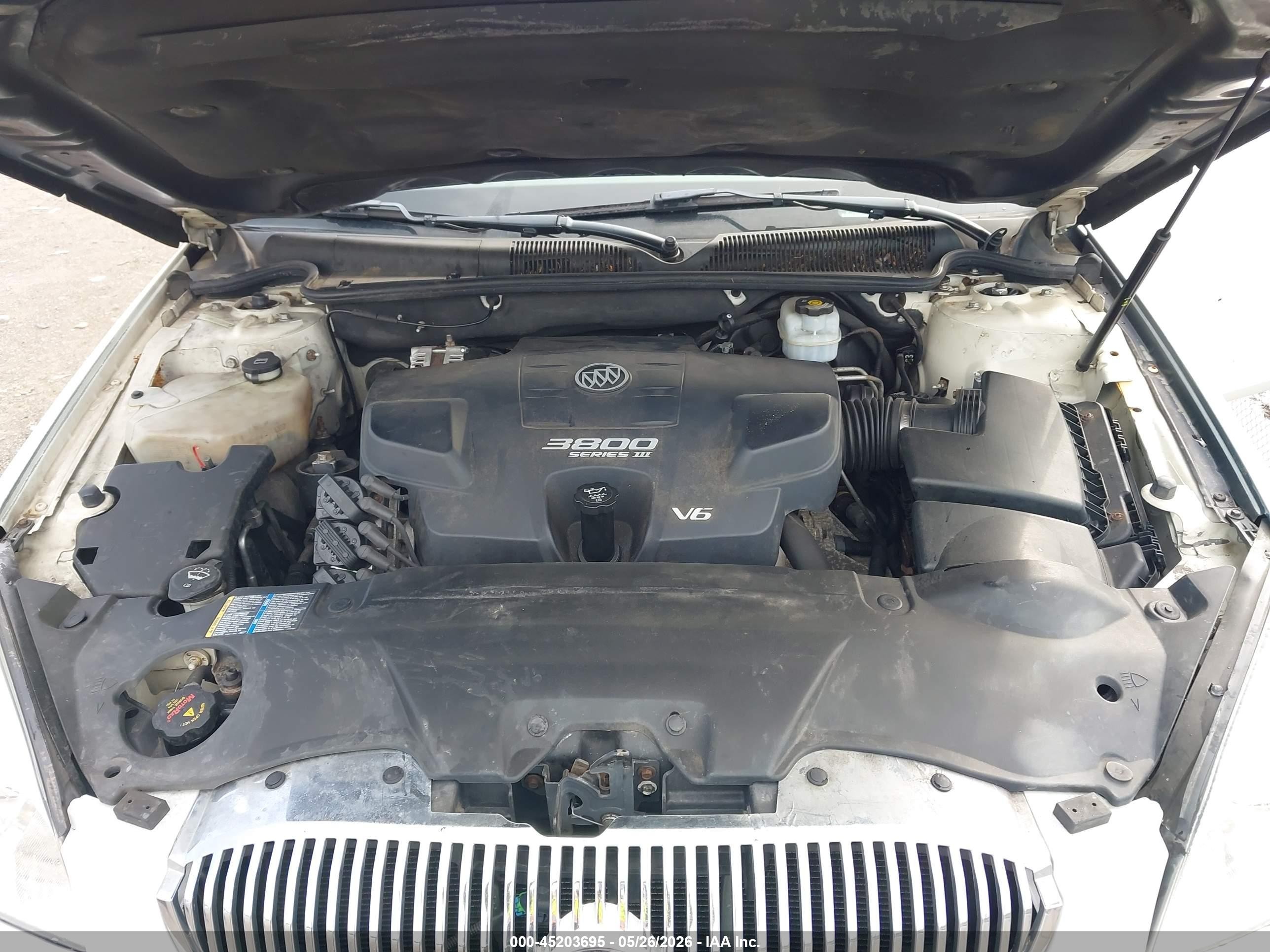 2006 Buick Lucerne Cxl White vin: 1G4HD57286U156795