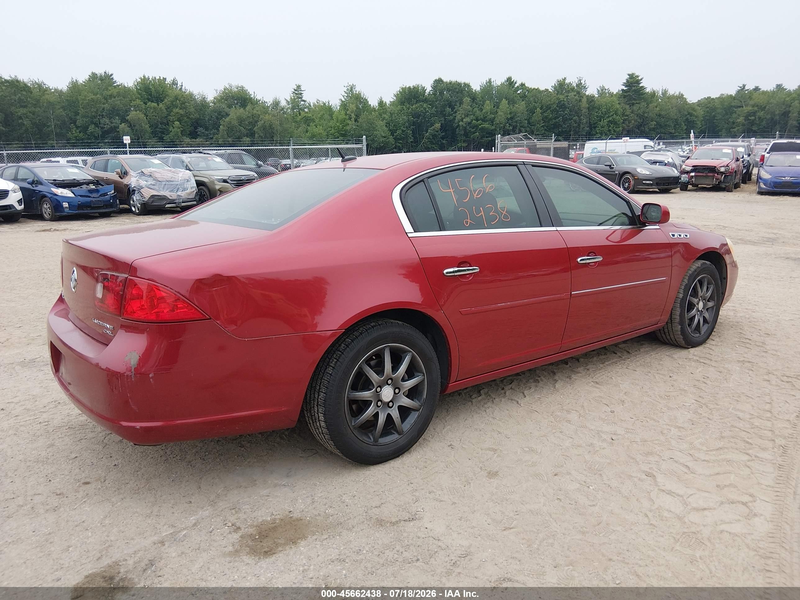2006 Buick Lucerne Cxl Red vin: 1G4HD57286U204621