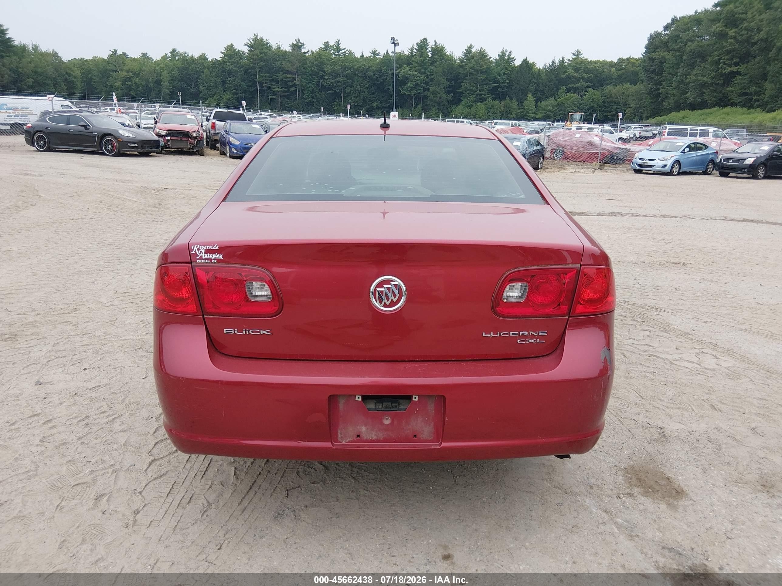 2006 Buick Lucerne Cxl Red vin: 1G4HD57286U204621