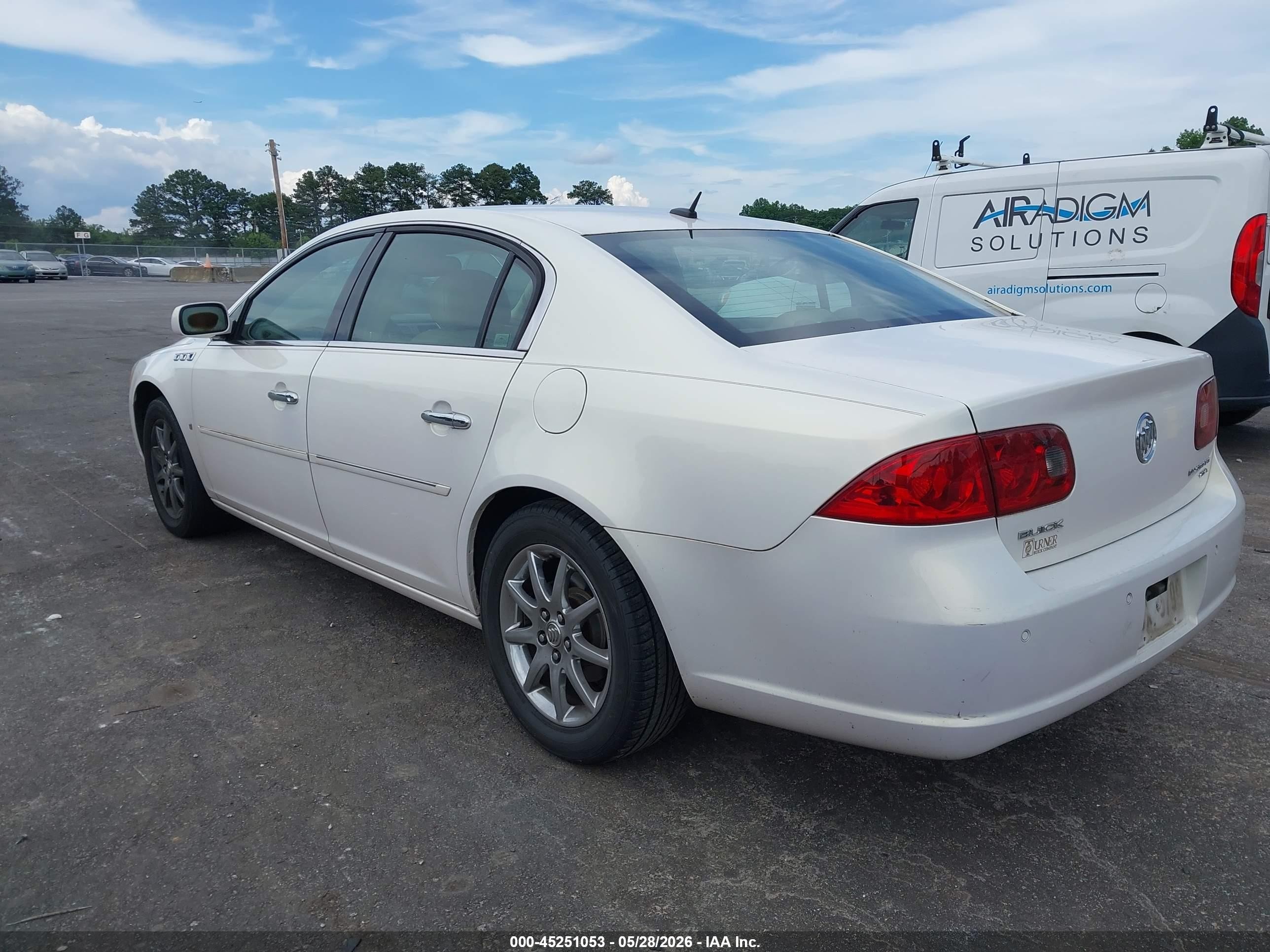 2007 Buick Lucerne Cxl White vin: 1G4HD57287U151923