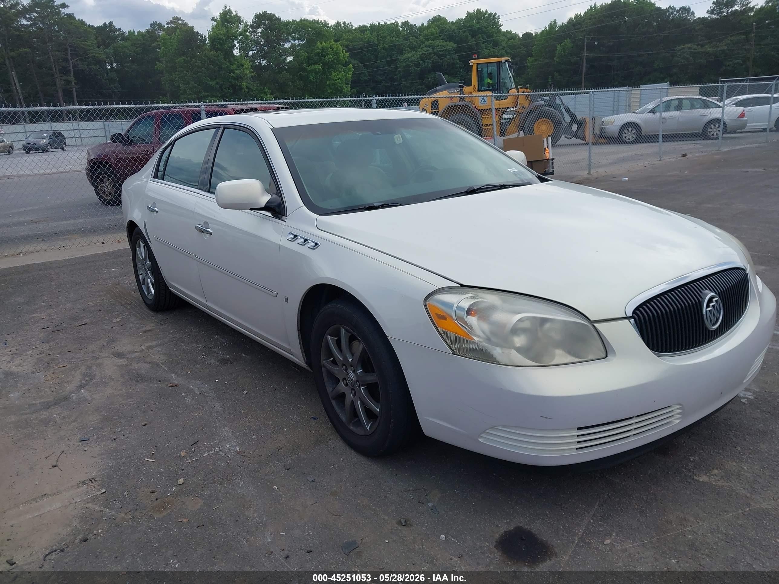 2007 Buick Lucerne Cxl White vin: 1G4HD57287U151923