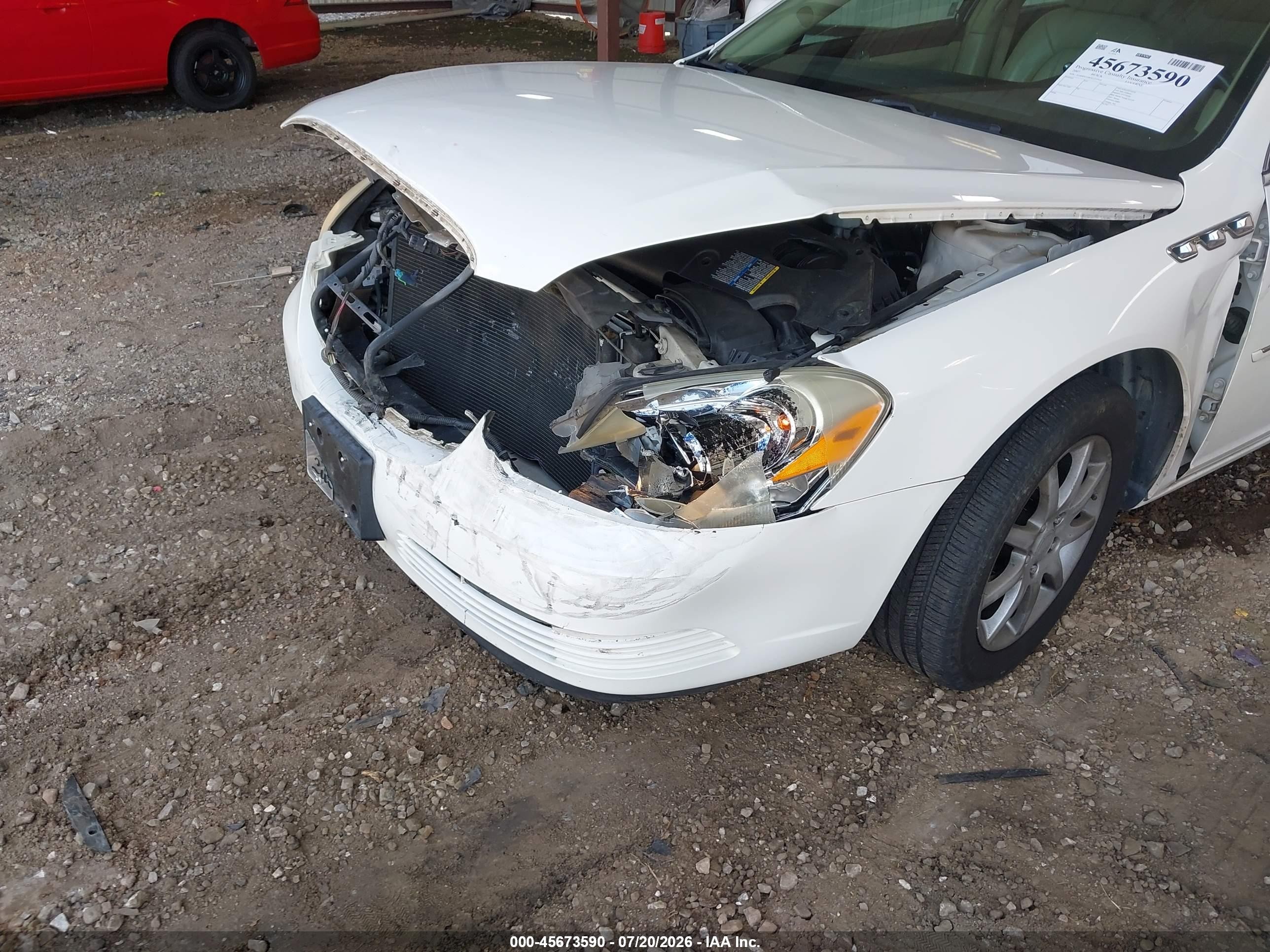 2007 Buick Lucerne Cxl White vin: 1G4HD57287U213515