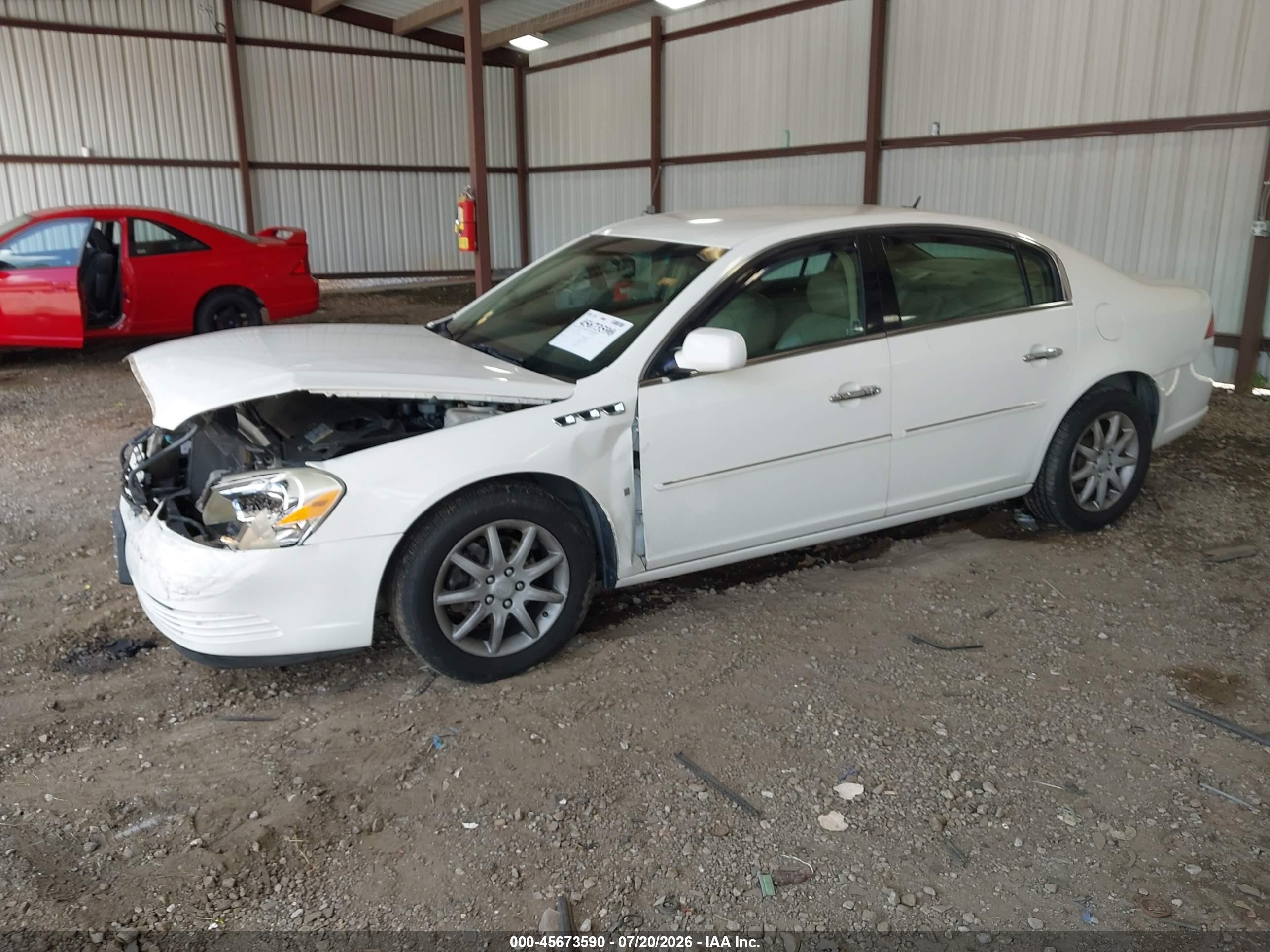 2007 Buick Lucerne Cxl White vin: 1G4HD57287U213515