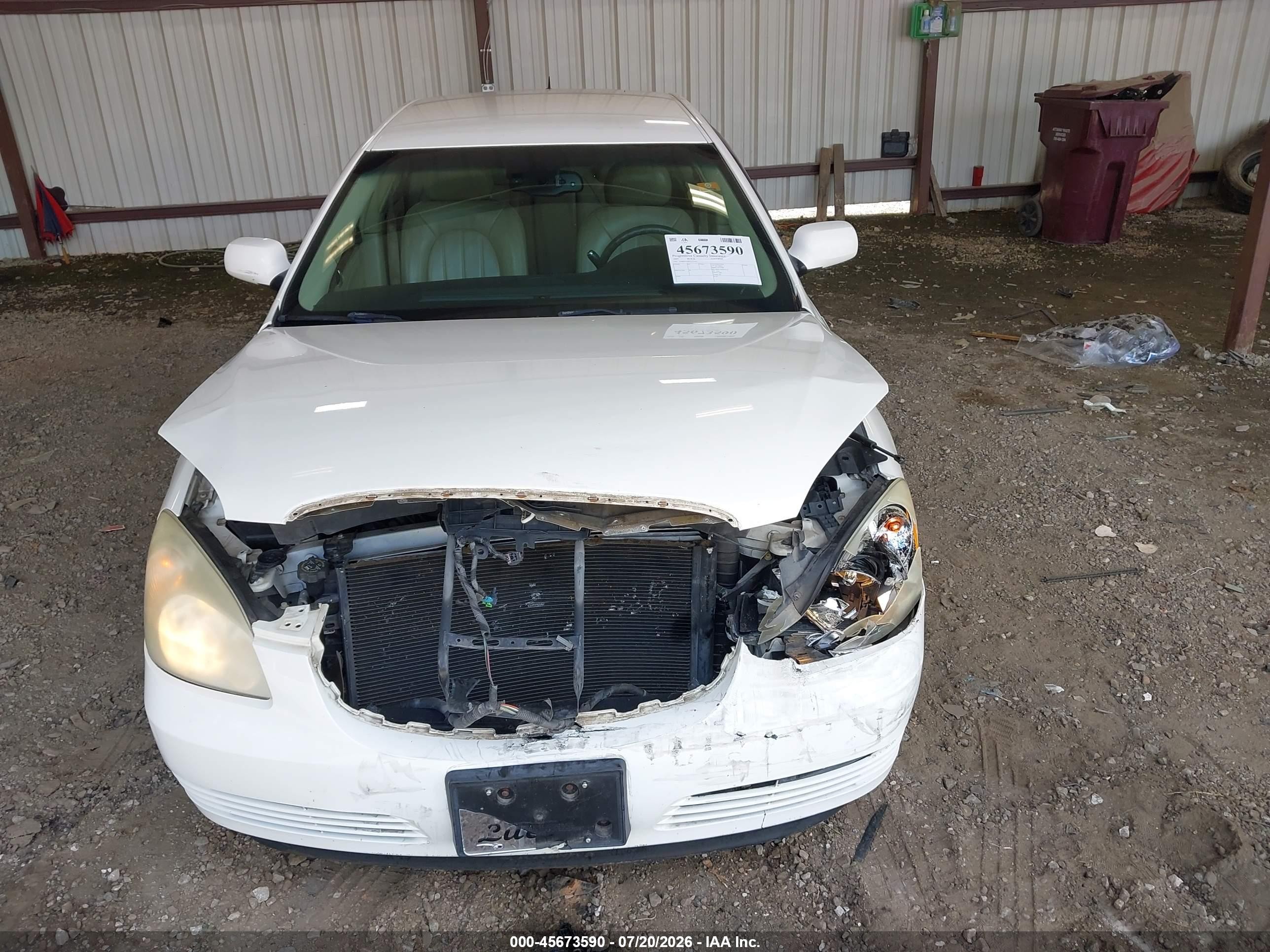 2007 Buick Lucerne Cxl White vin: 1G4HD57287U213515