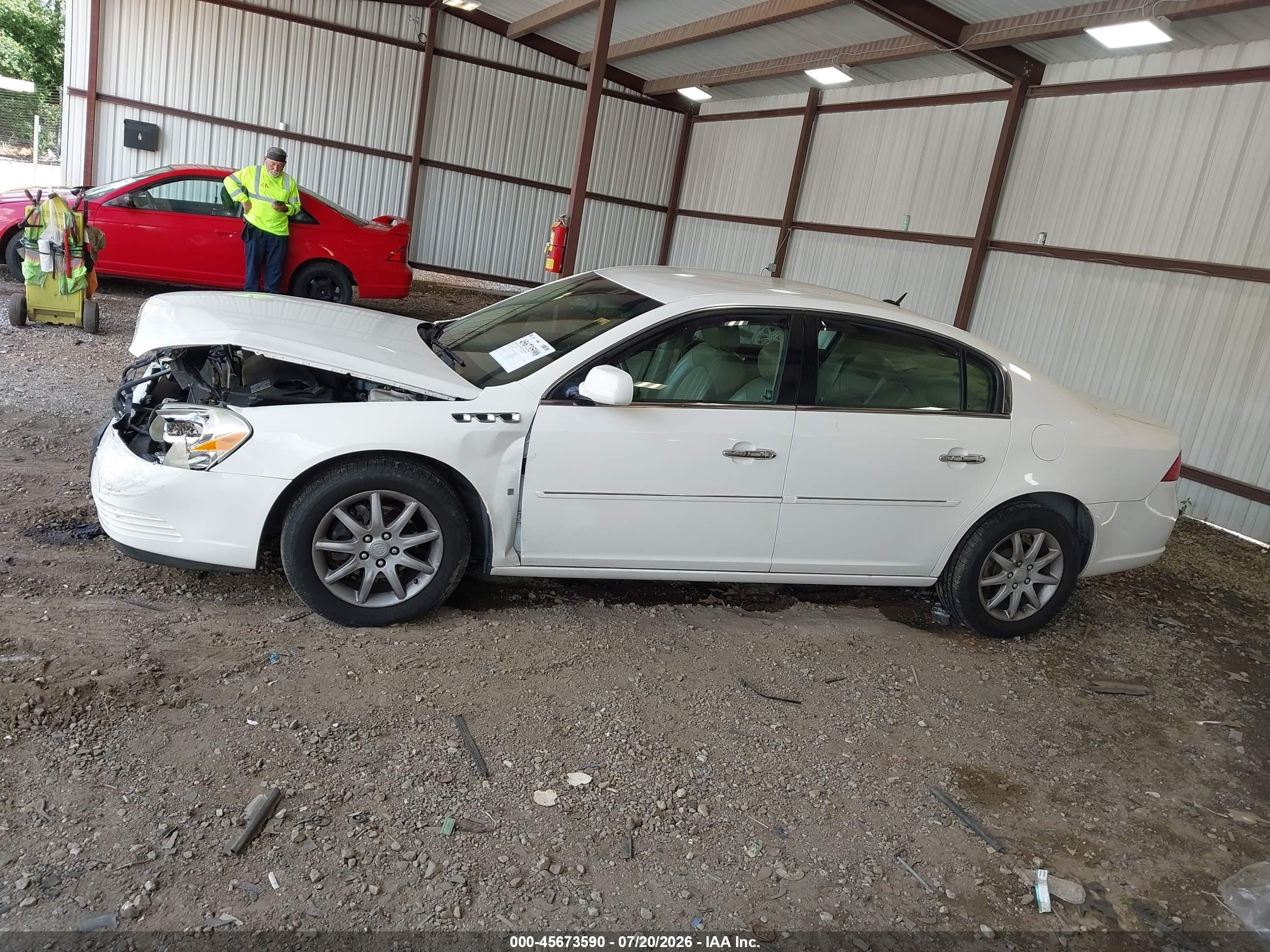 2007 Buick Lucerne Cxl White vin: 1G4HD57287U213515