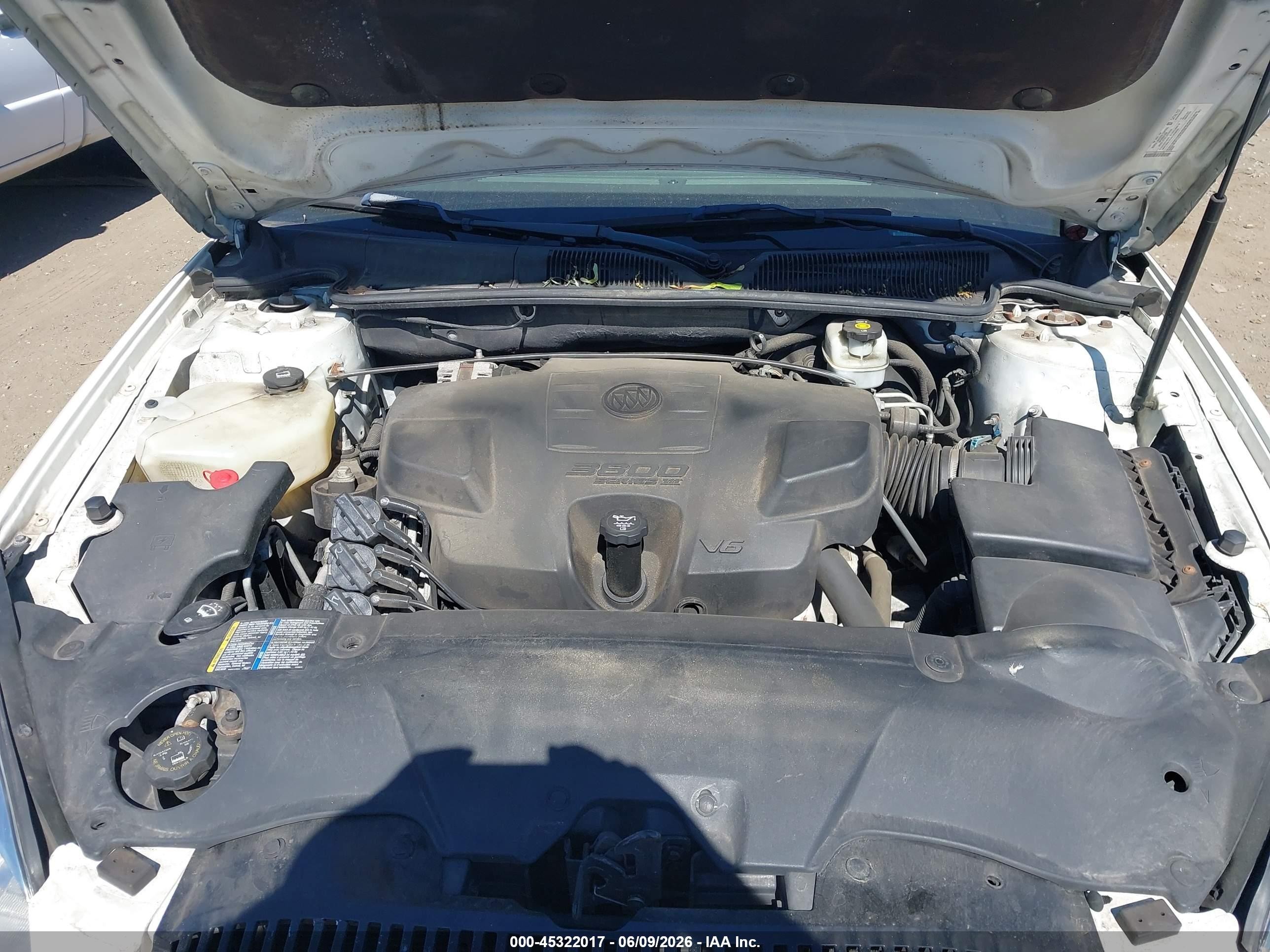 2008 Buick Lucerne Cxl White vin: 1G4HD57288U121368