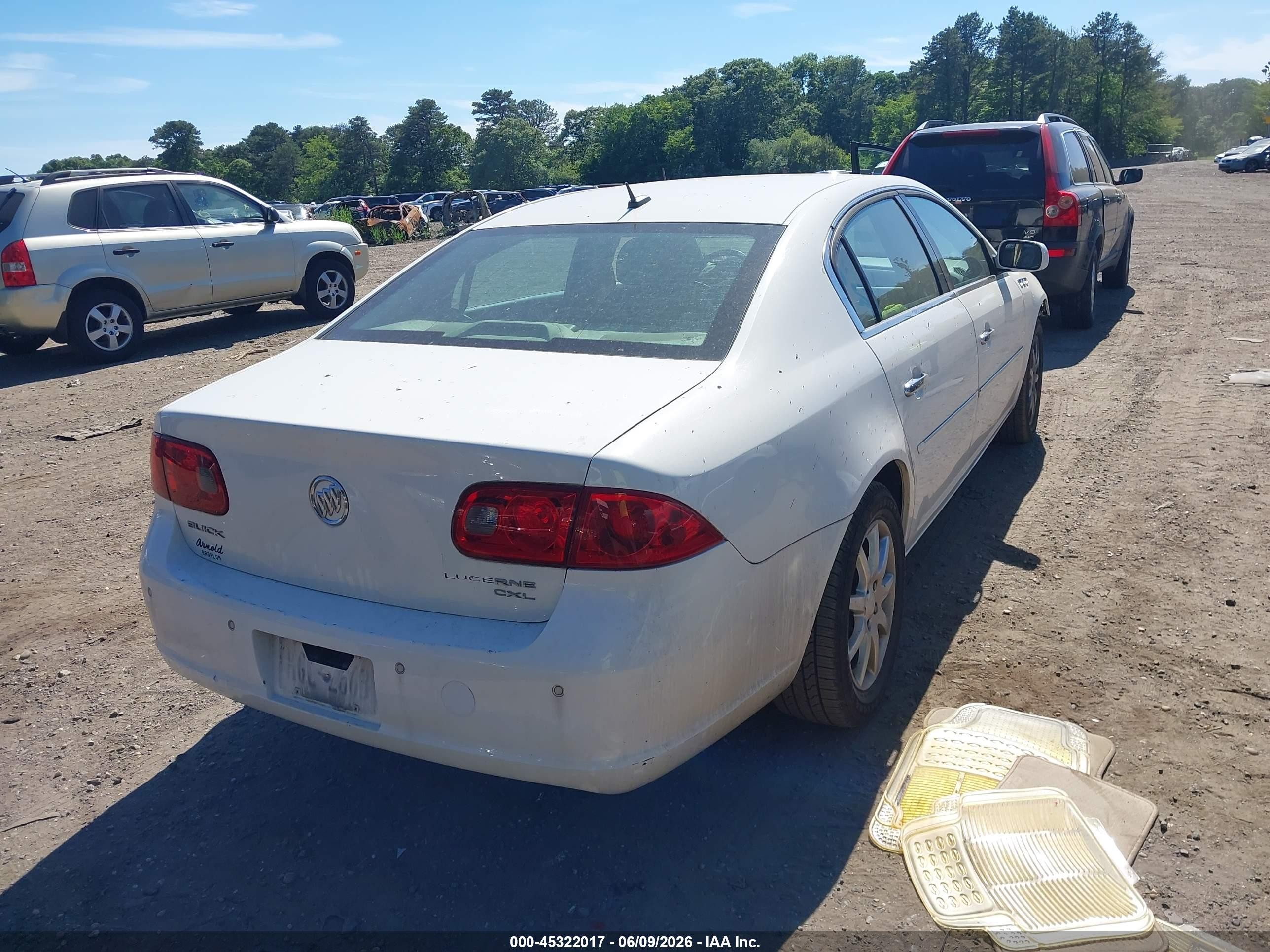 2008 Buick Lucerne Cxl White vin: 1G4HD57288U121368