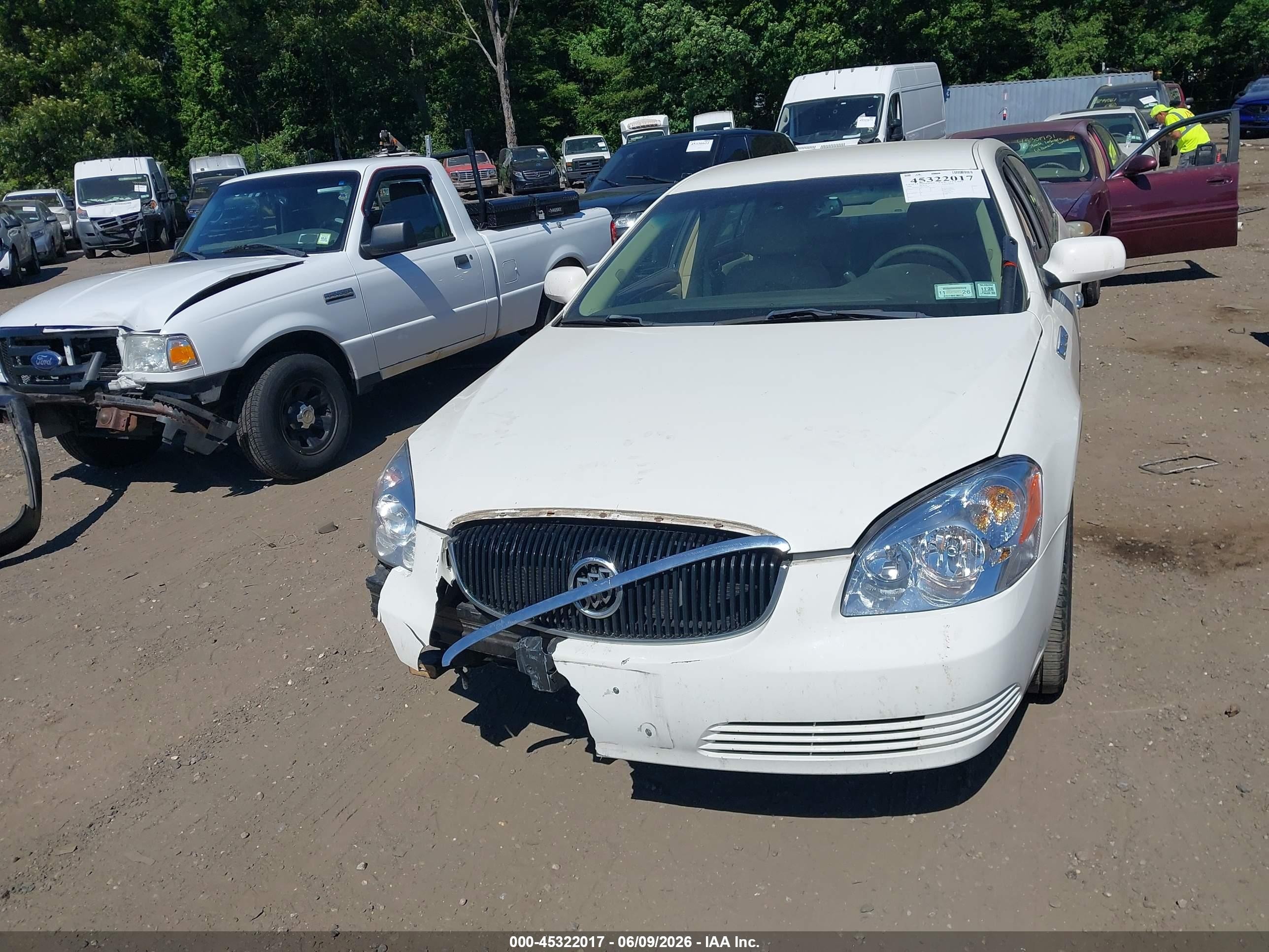 2008 Buick Lucerne Cxl White vin: 1G4HD57288U121368