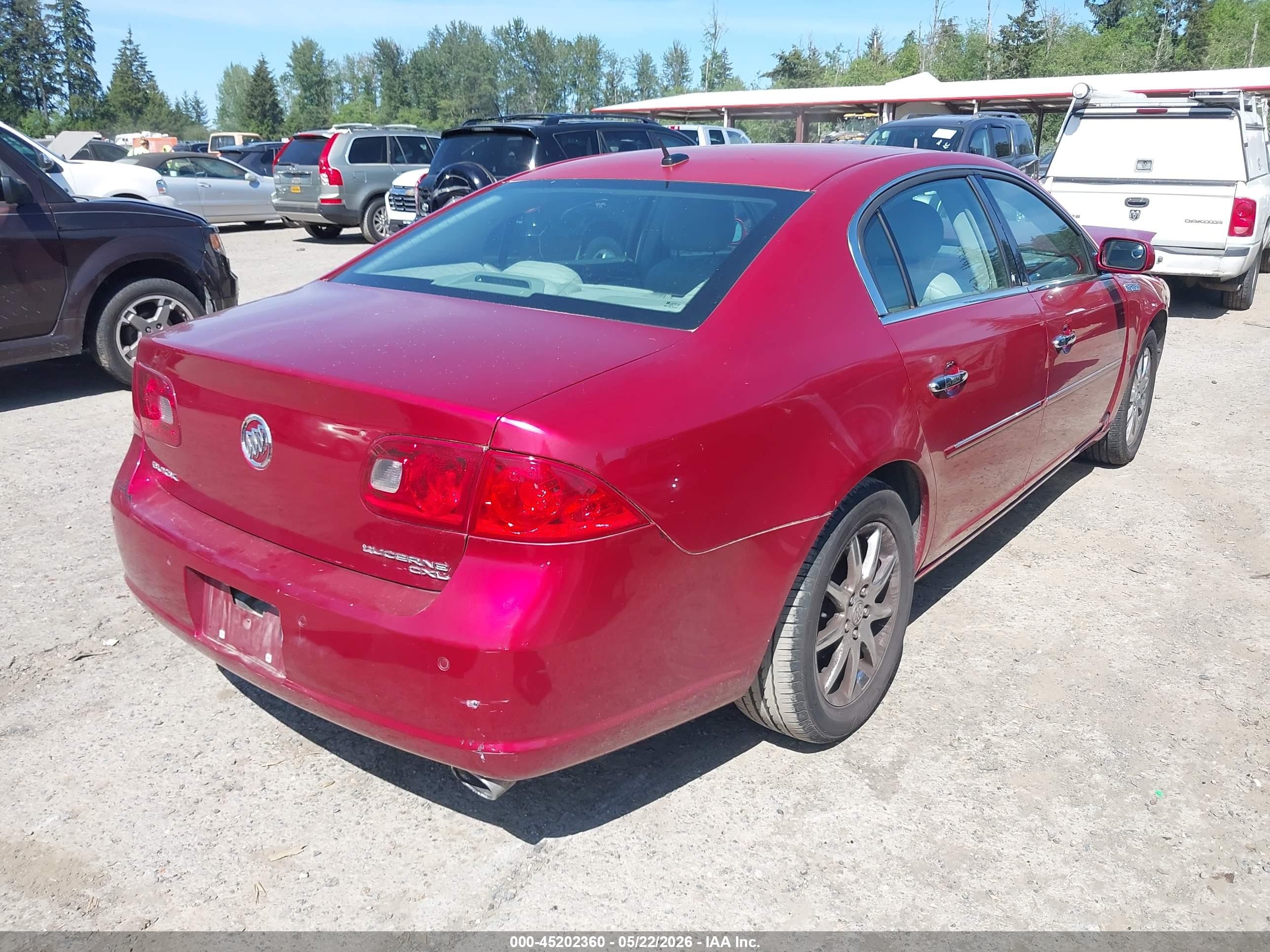 2007 Buick Lucerne Cxl Red vin: 1G4HD57297U141014