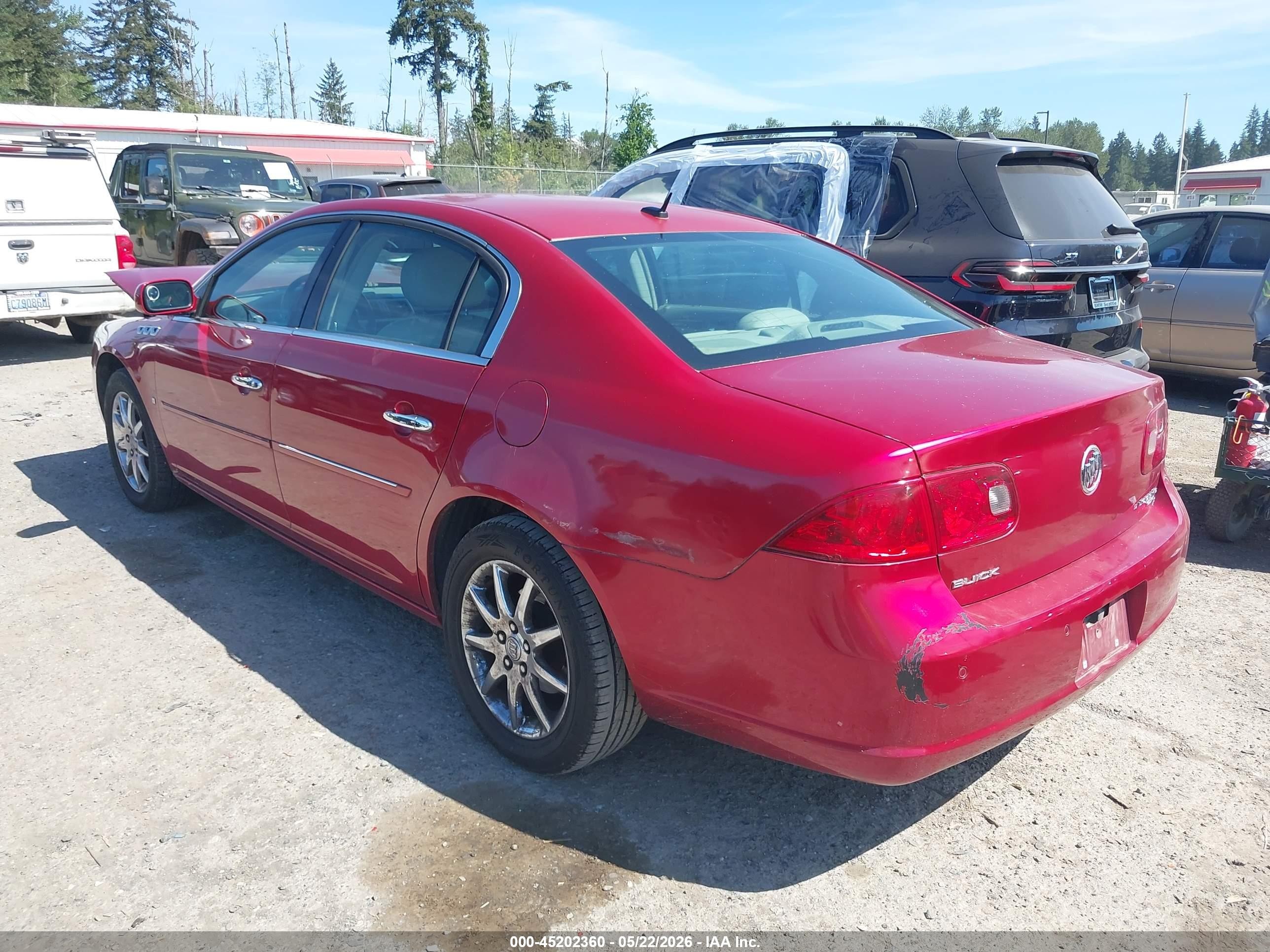 2007 Buick Lucerne Cxl Red vin: 1G4HD57297U141014