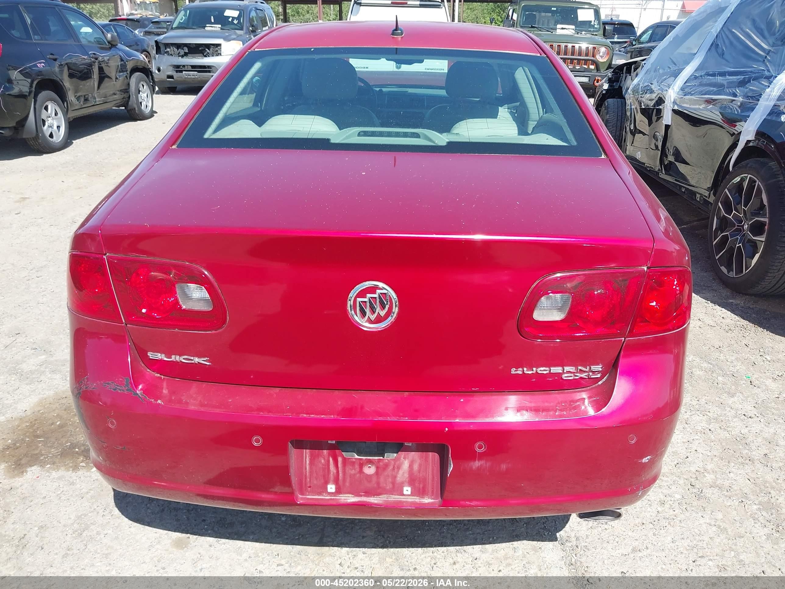 2007 Buick Lucerne Cxl Red vin: 1G4HD57297U141014