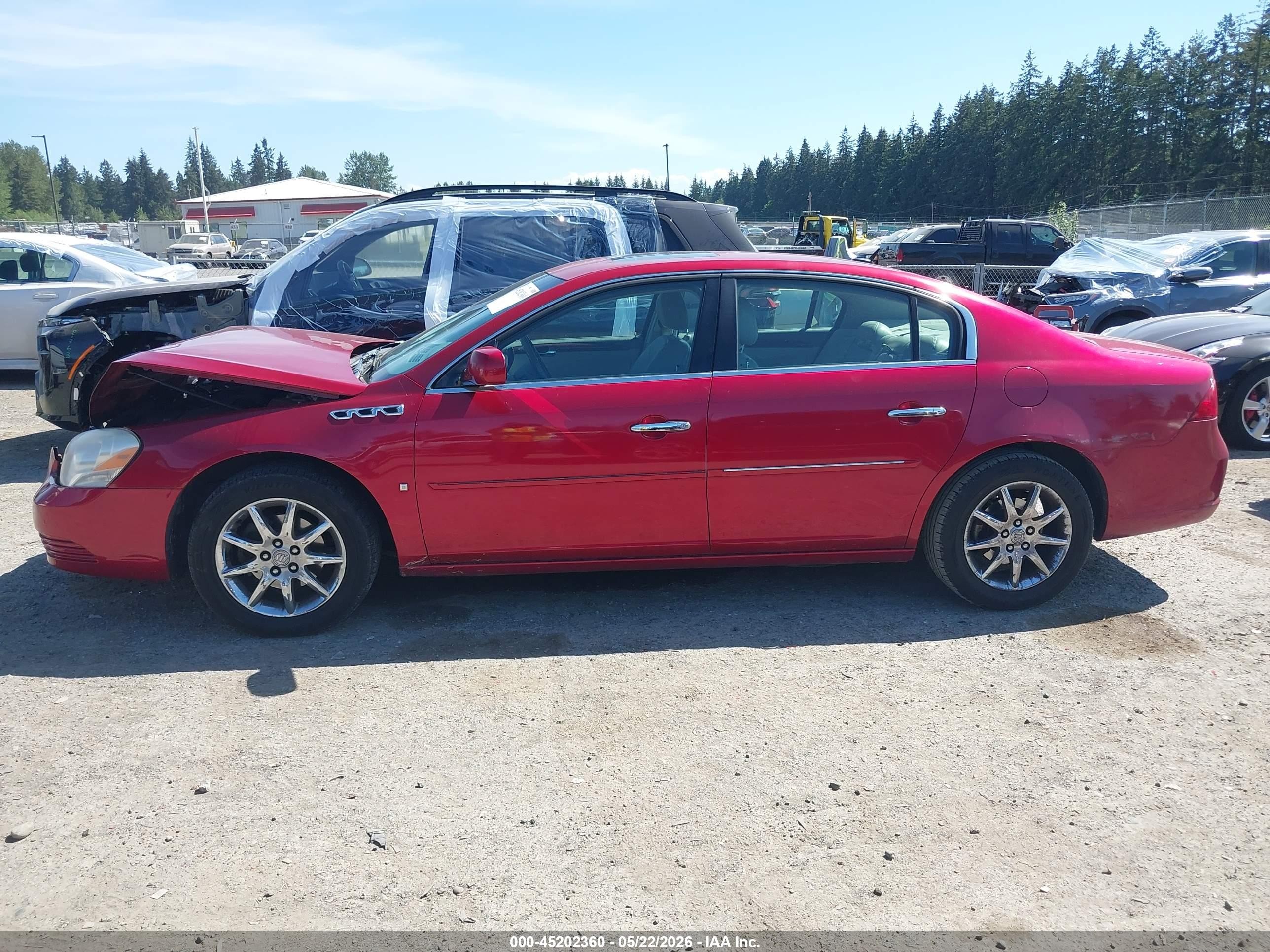 2007 Buick Lucerne Cxl Red vin: 1G4HD57297U141014