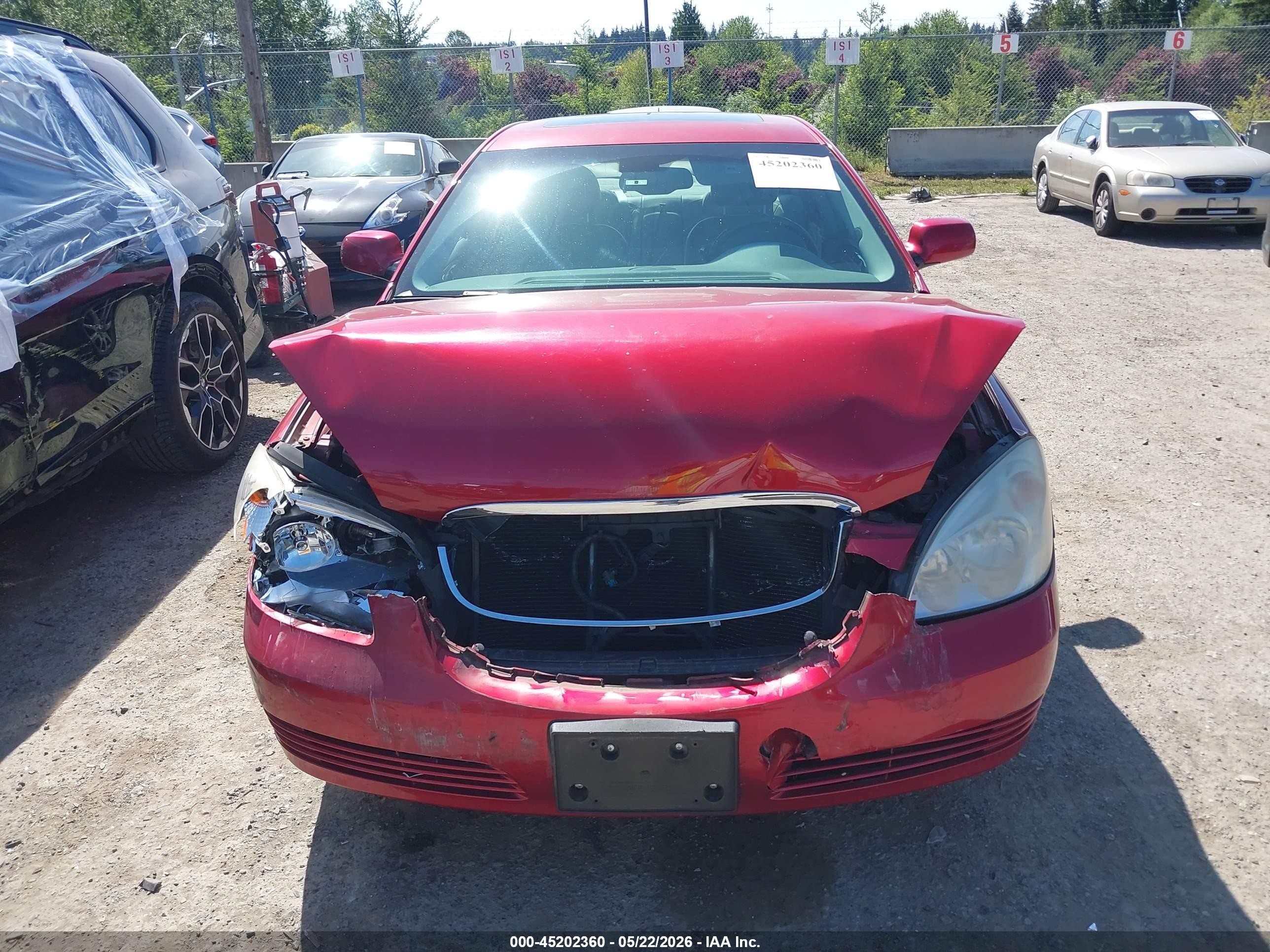 2007 Buick Lucerne Cxl Red vin: 1G4HD57297U141014