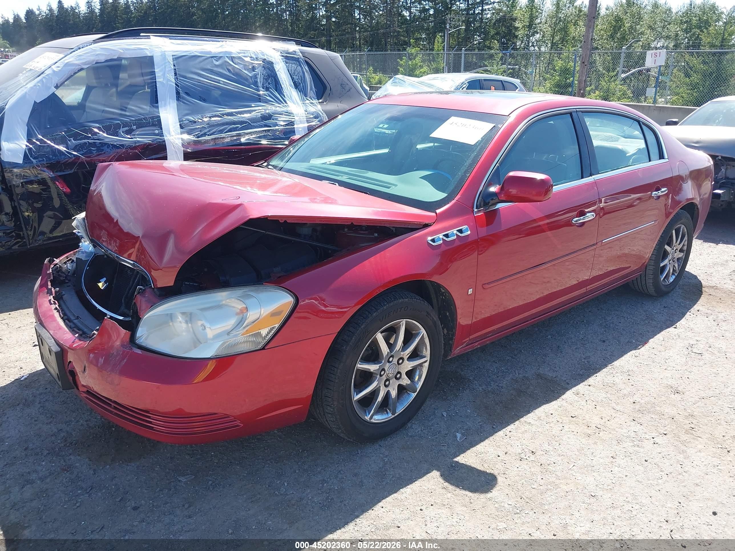 2007 Buick Lucerne Cxl Red vin: 1G4HD57297U141014