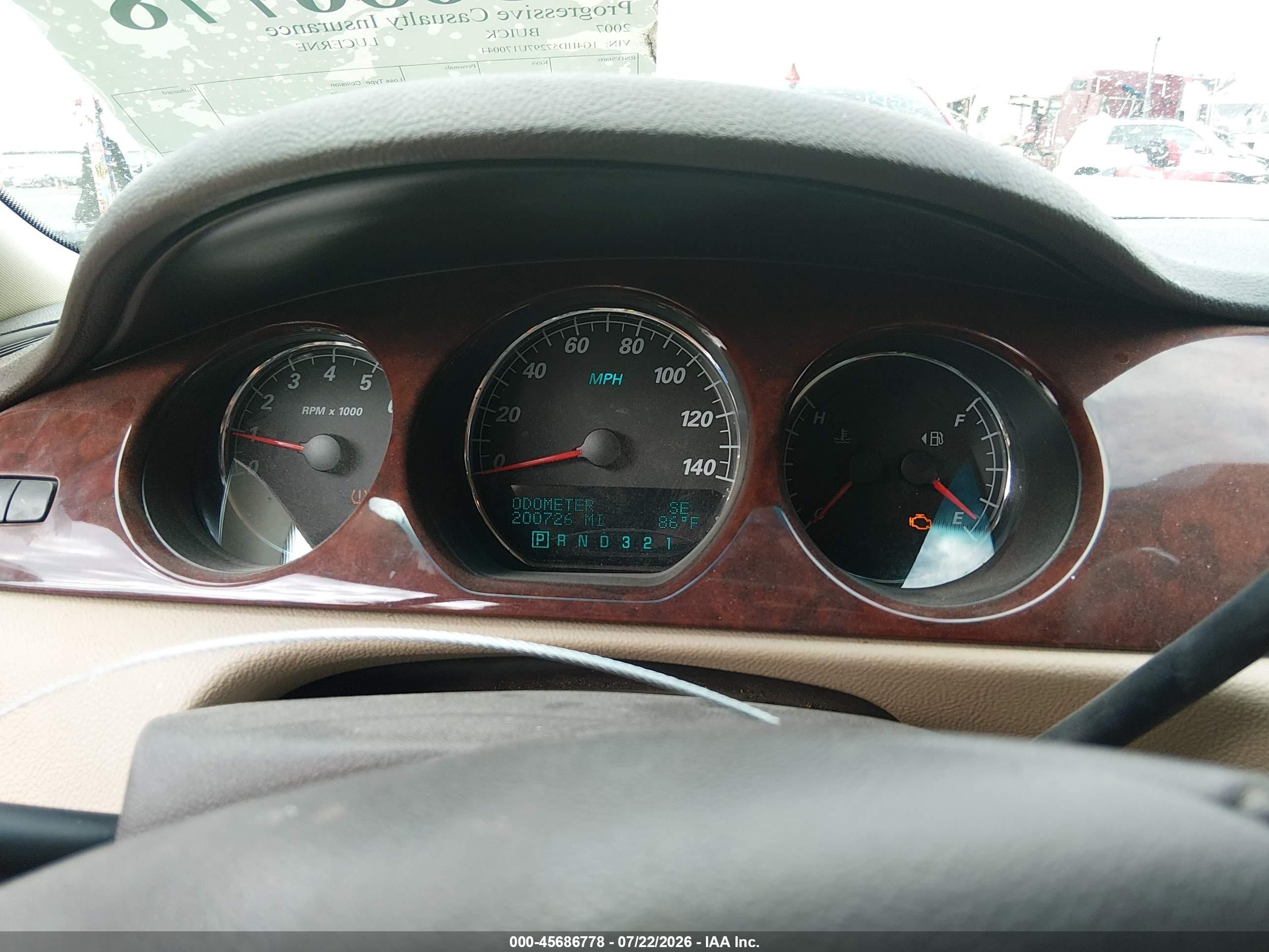 2007 Buick Lucerne Cxl Beige vin: 1G4HD57297U170044