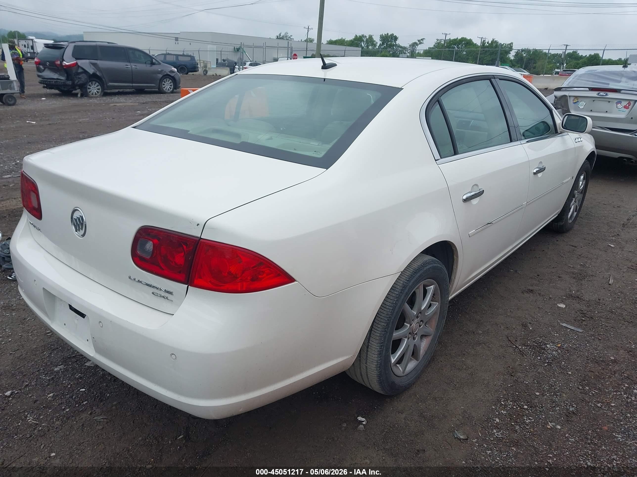 2007 Buick Lucerne Cxl Белый vin: 1G4HD57297U207481