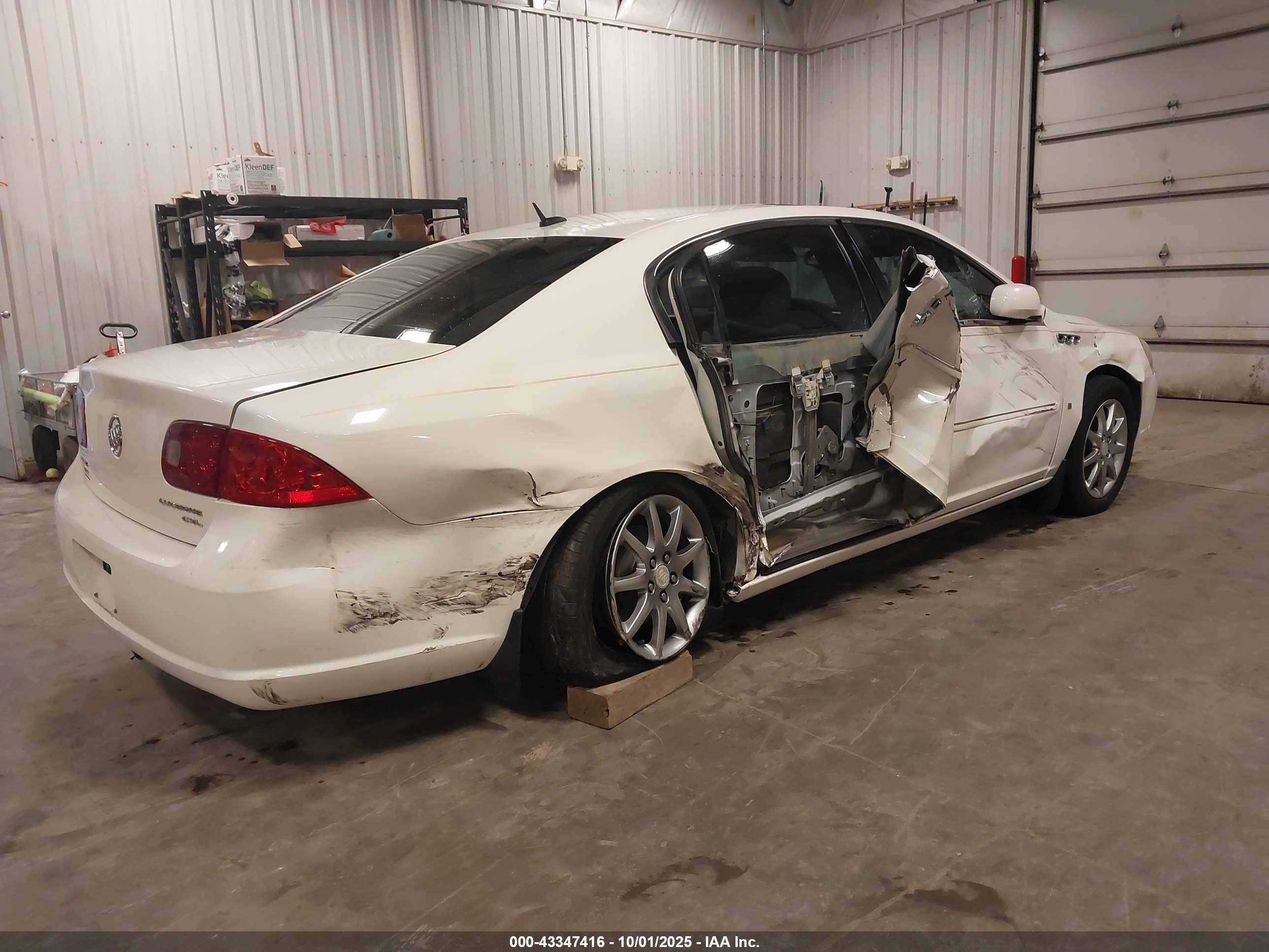 2007 Buick Lucerne Cxl White vin: 1G4HD57297U219839
