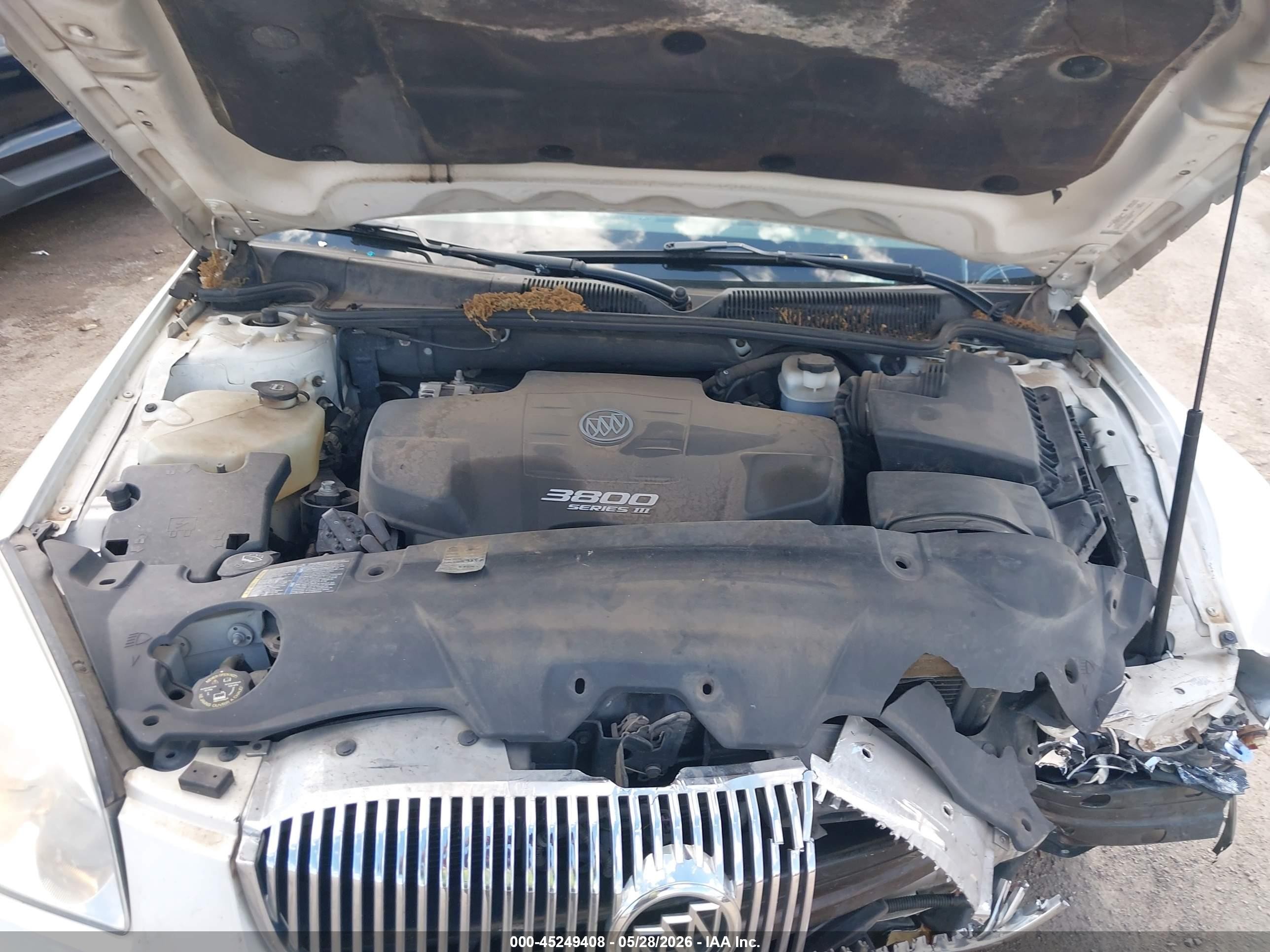 2007 Buick Lucerne Cxl White vin: 1G4HD572X7U237217