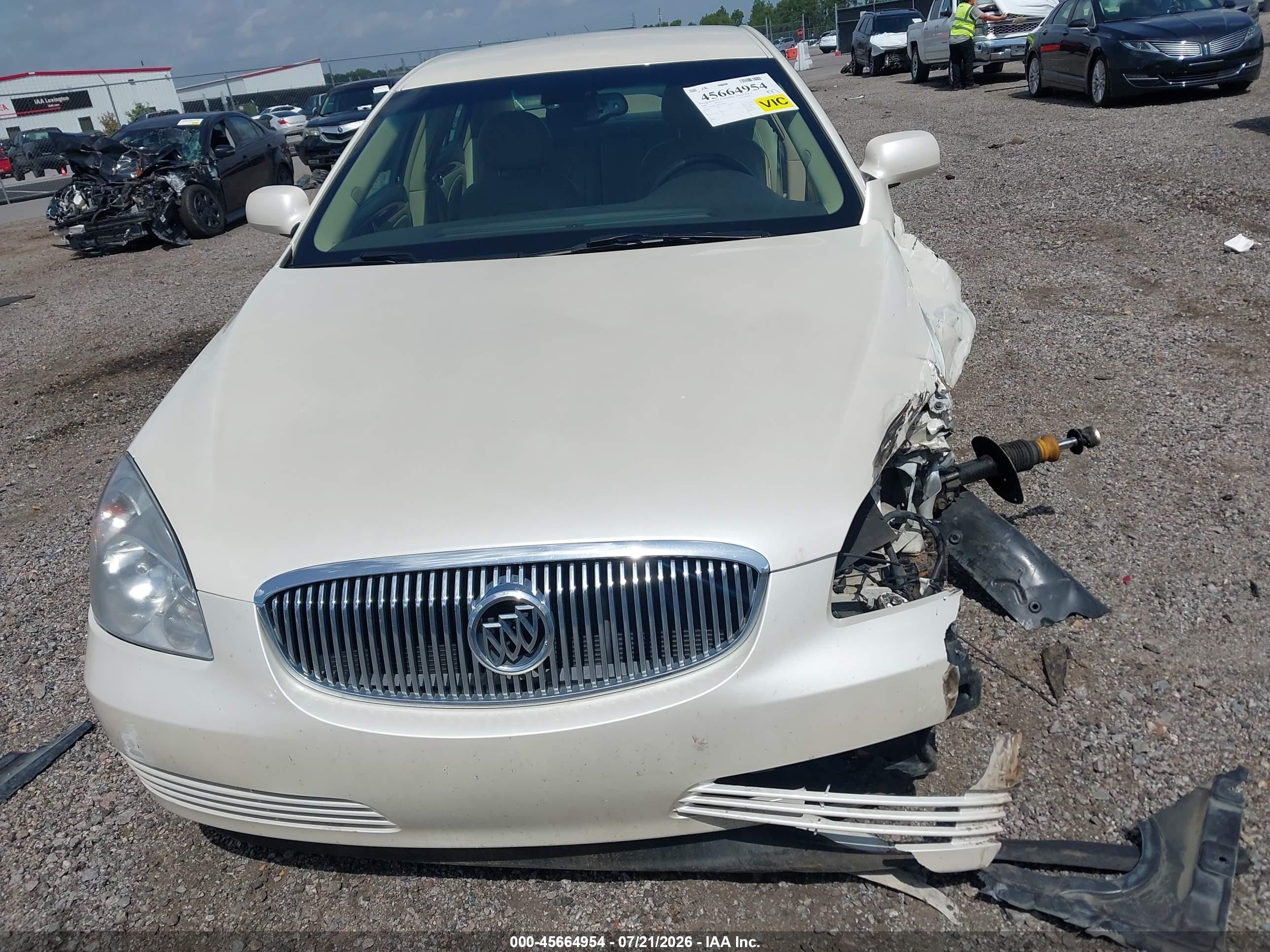 2009 Buick Lucerne Cxl White vin: 1G4HD57M19U106696