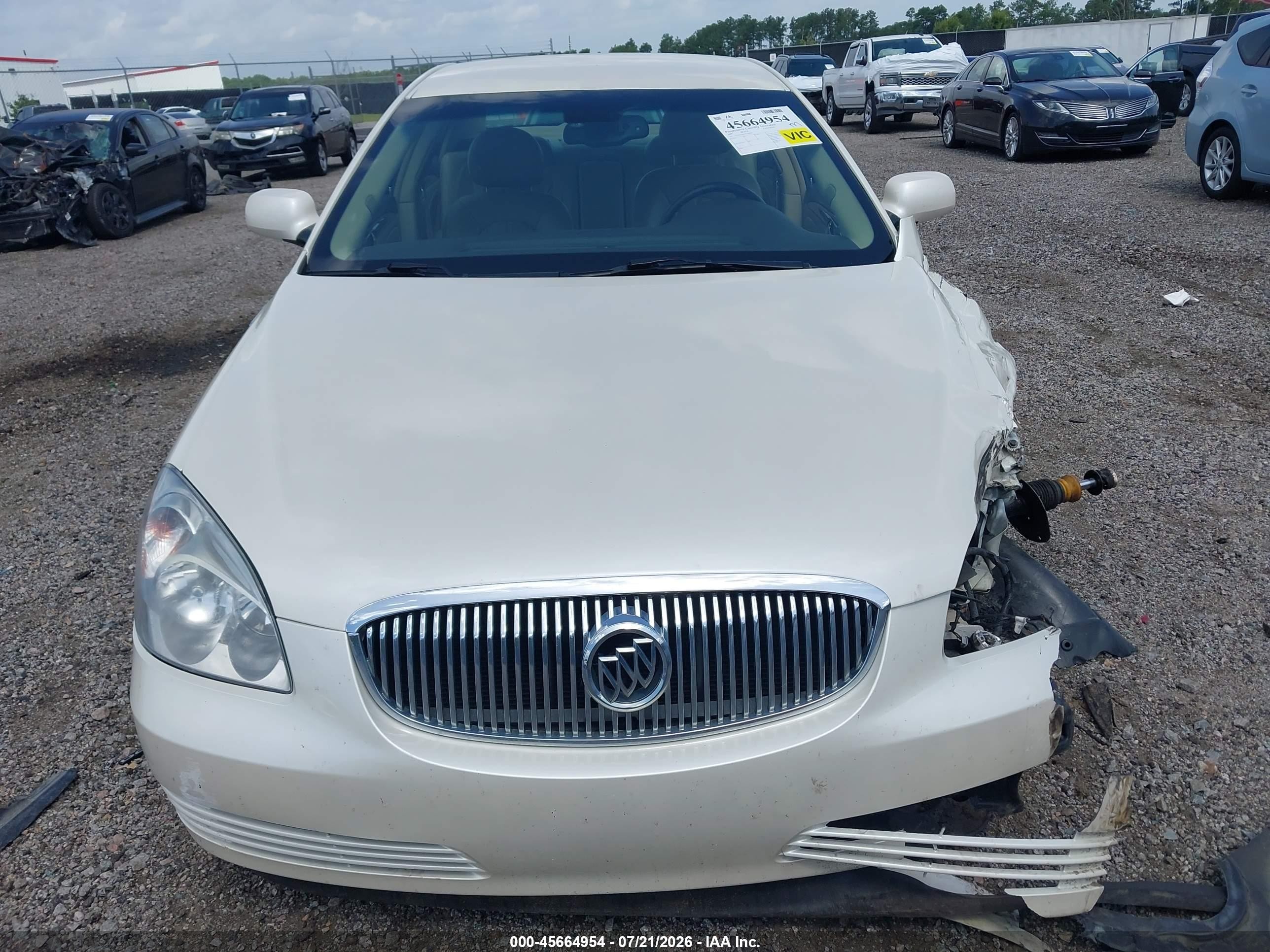 2009 Buick Lucerne Cxl White vin: 1G4HD57M19U106696