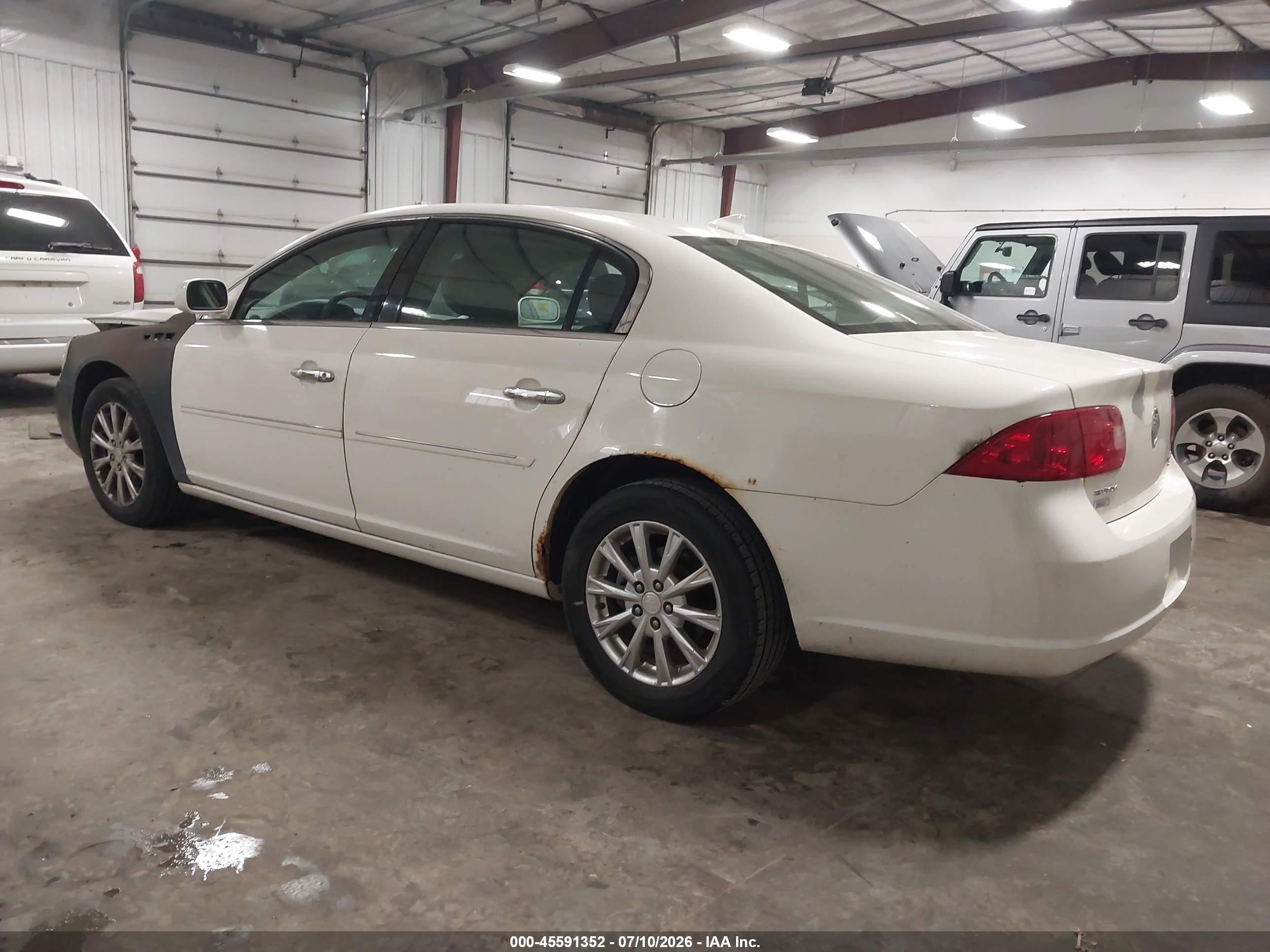 2009 Buick Lucerne Cxl White vin: 1G4HD57M49U100455